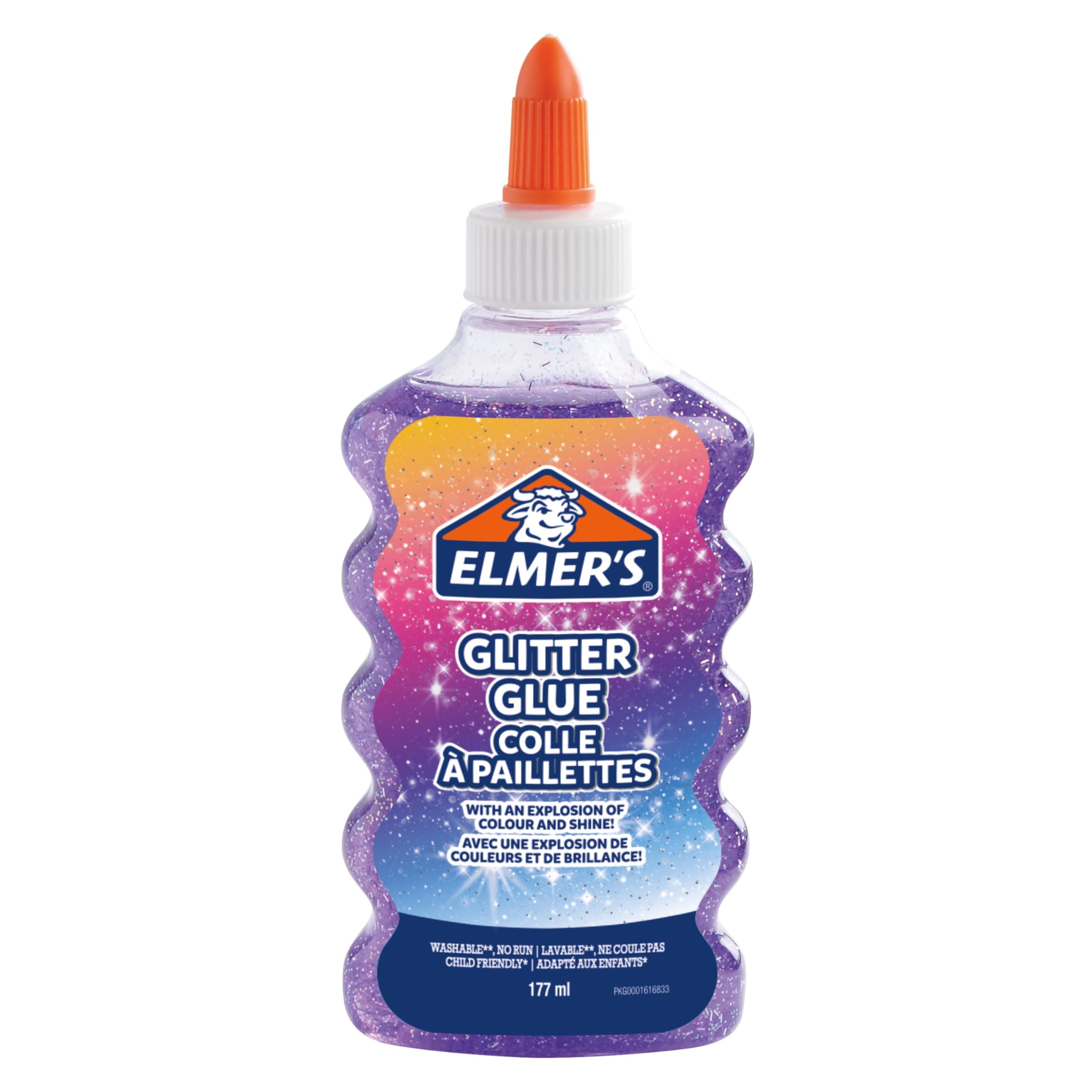 PVA Glitter Glue | Purple | 177 mL | Washable & Kid Friendly | Great for Making Slime & Crafting