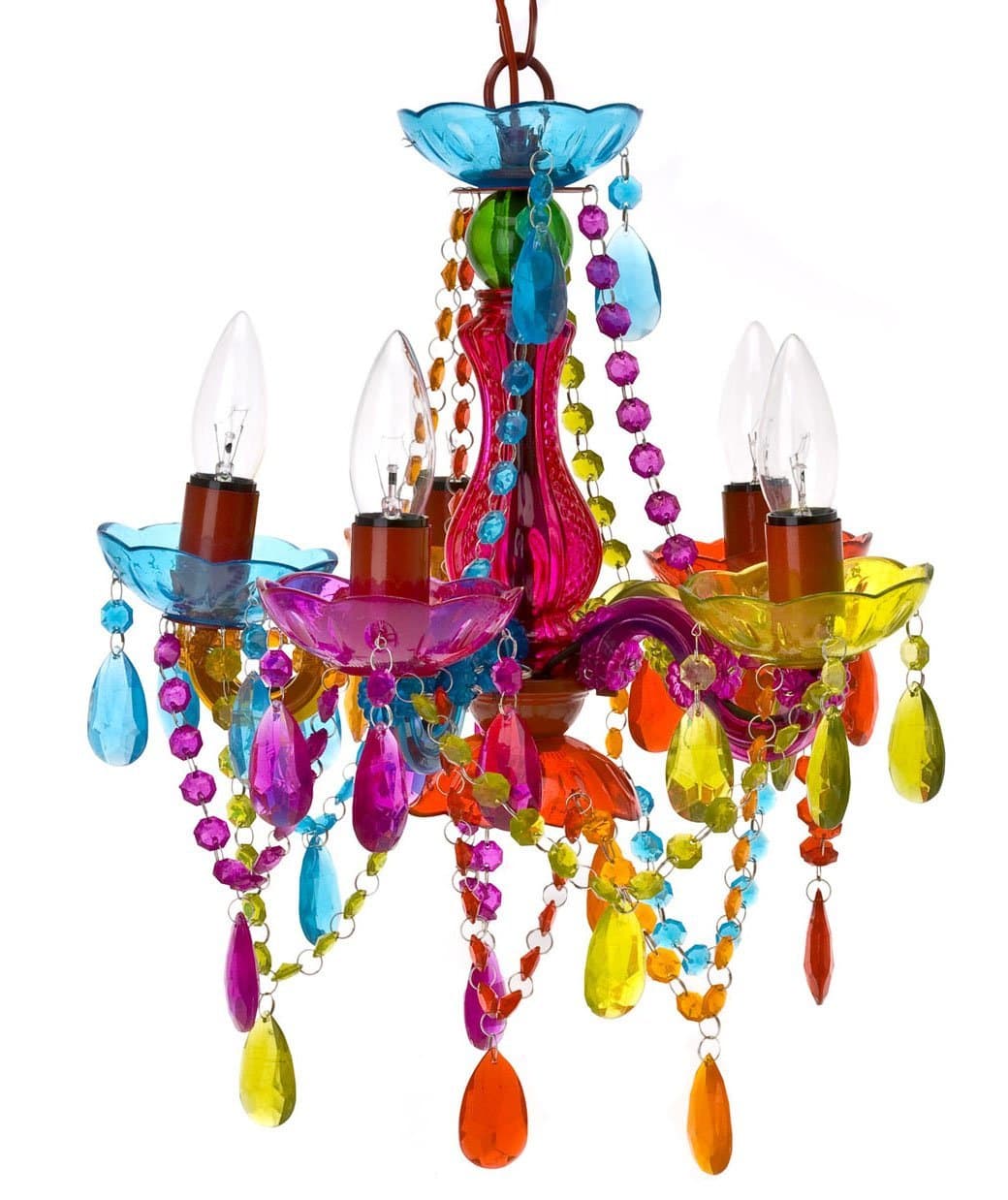 Silly Gifts SY100772MC-110V Gypsy Small Multicolored 5 Arm Chandelier
