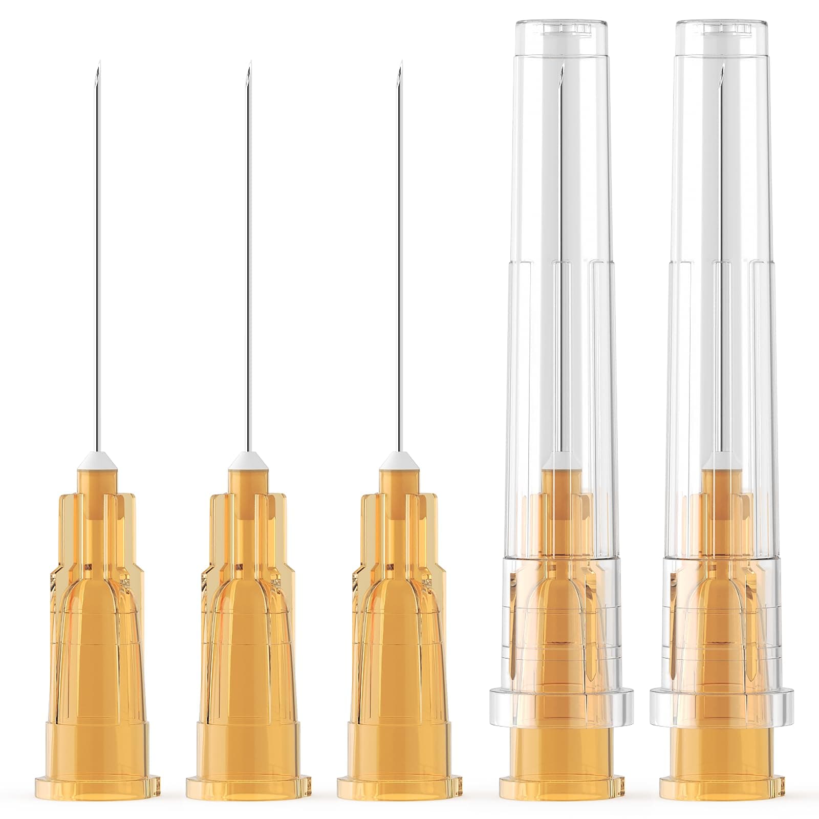 100Pcs 25G Needles 25Gauge 1Inch/25mm Sterile Disposable Injection Needles Dispensing Lab Supplies Individually Sealed Packaging