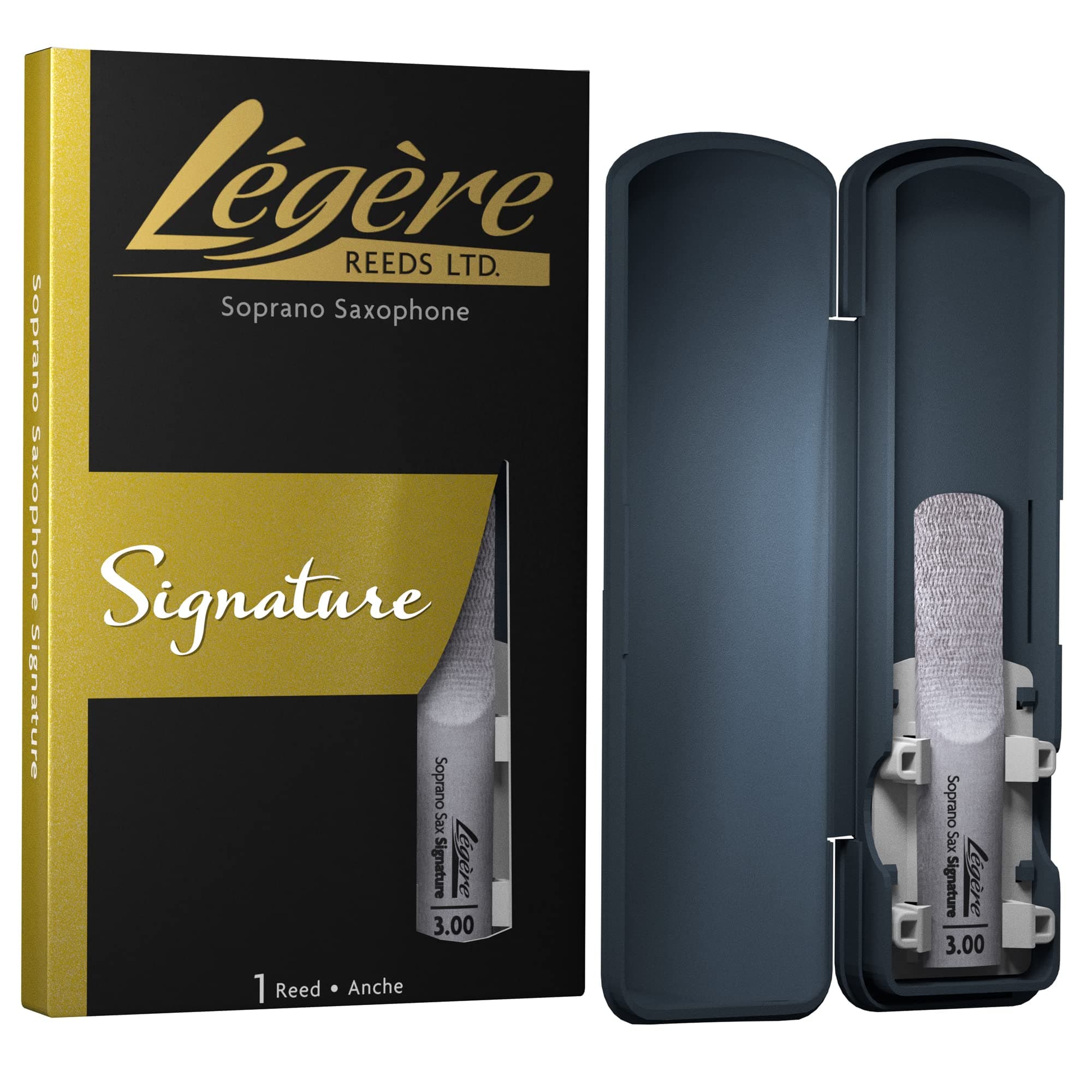 Légère Reeds - Soprano Saxophone Reed, Signature, Strength 3.00 (SSG3.00) - Premium Synthetic Woodwind Reed