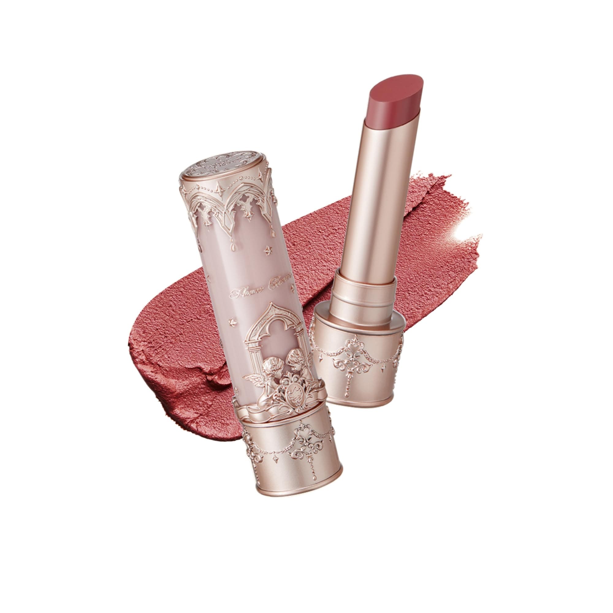 Flower Knows Little Angel Matte Lipstick - 3.5g, Waterproof, Long-lasting, Matte Finish (C06 Lyric Poetry - Cypress Rose)