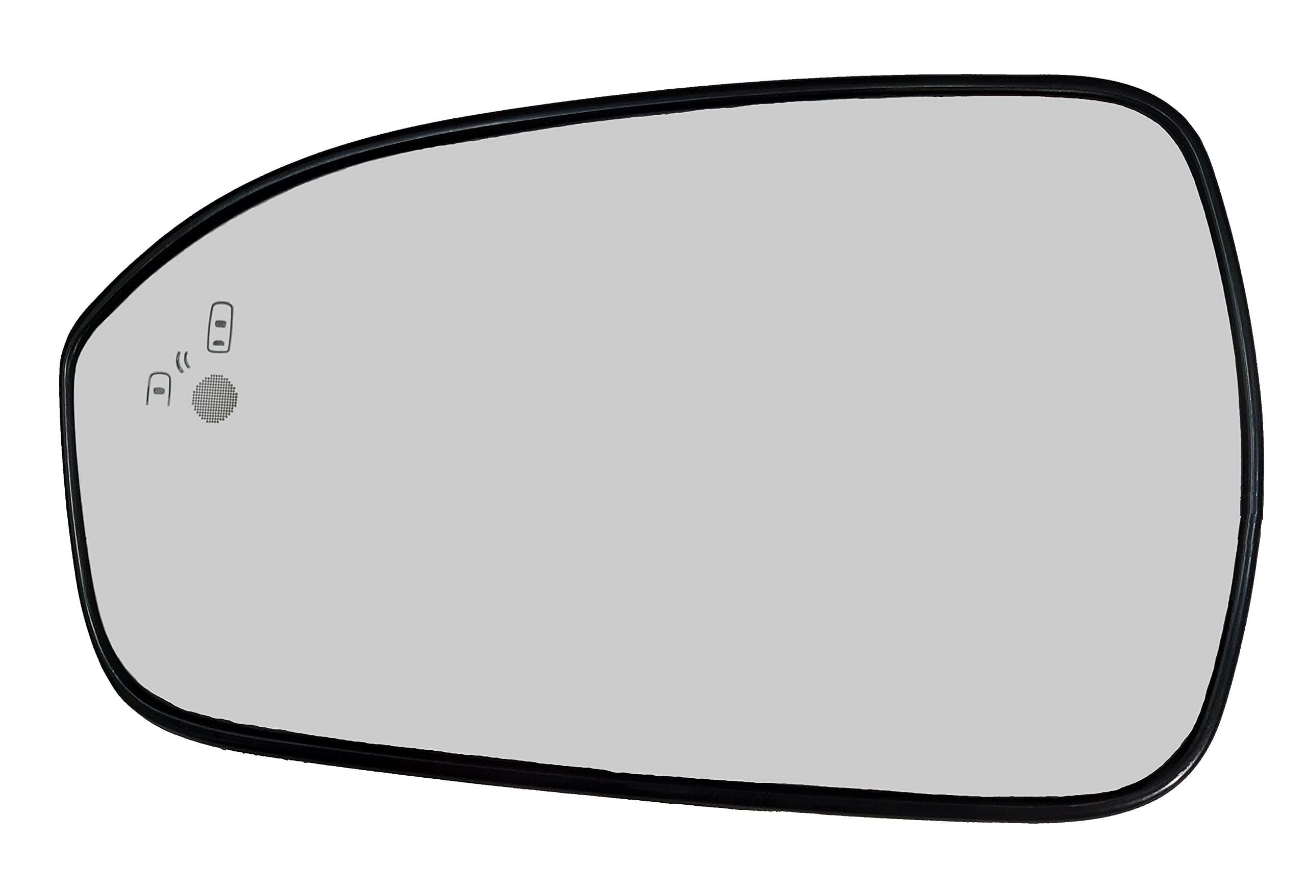 EAPDriver Side Replacement Mirror Glass with Back Plate for Fusion 2013 – 2021, Heated with BSD W/O Auto Dimming.