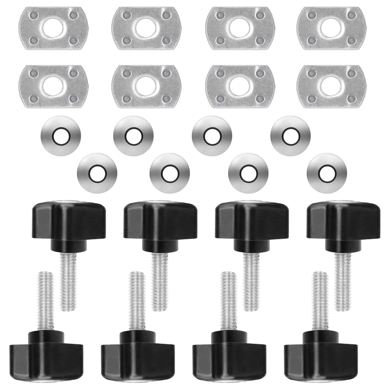 Universal Hard Top Bolts - Quick Removal Fastener Thumb Screws | No Tools Required | Installs in Seconds,Compatible with Jeep Wrangler YJ TJ JK Unlimited Sahara Rubicon (Pack of 8)