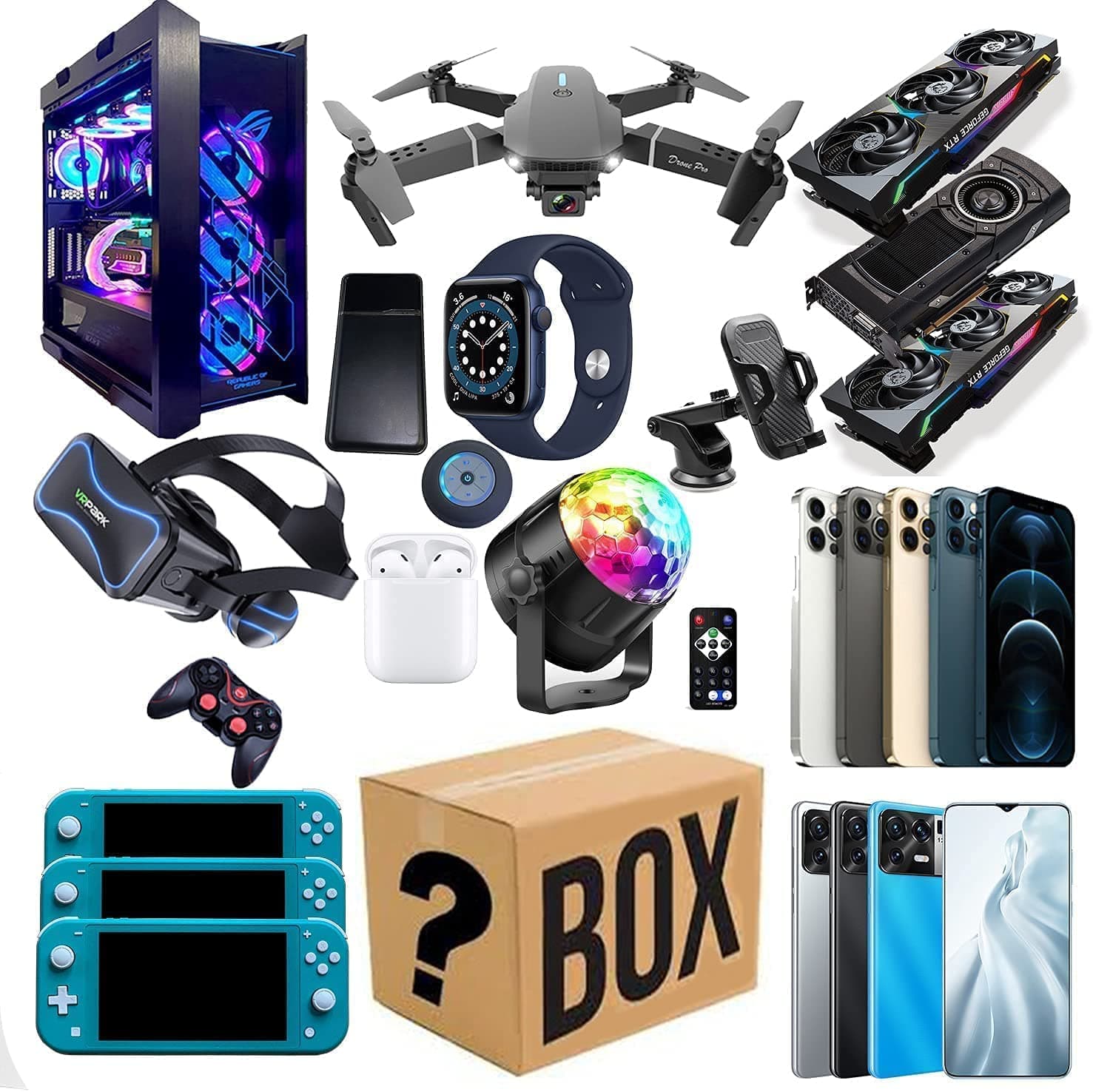 Storage Box - Electronic Products Boxes Return Box:Surprise Suits Gifts for Your Family and Friends,Children Prizes,Exciting Adventure Random Boxes Mistery_Box,M-Box