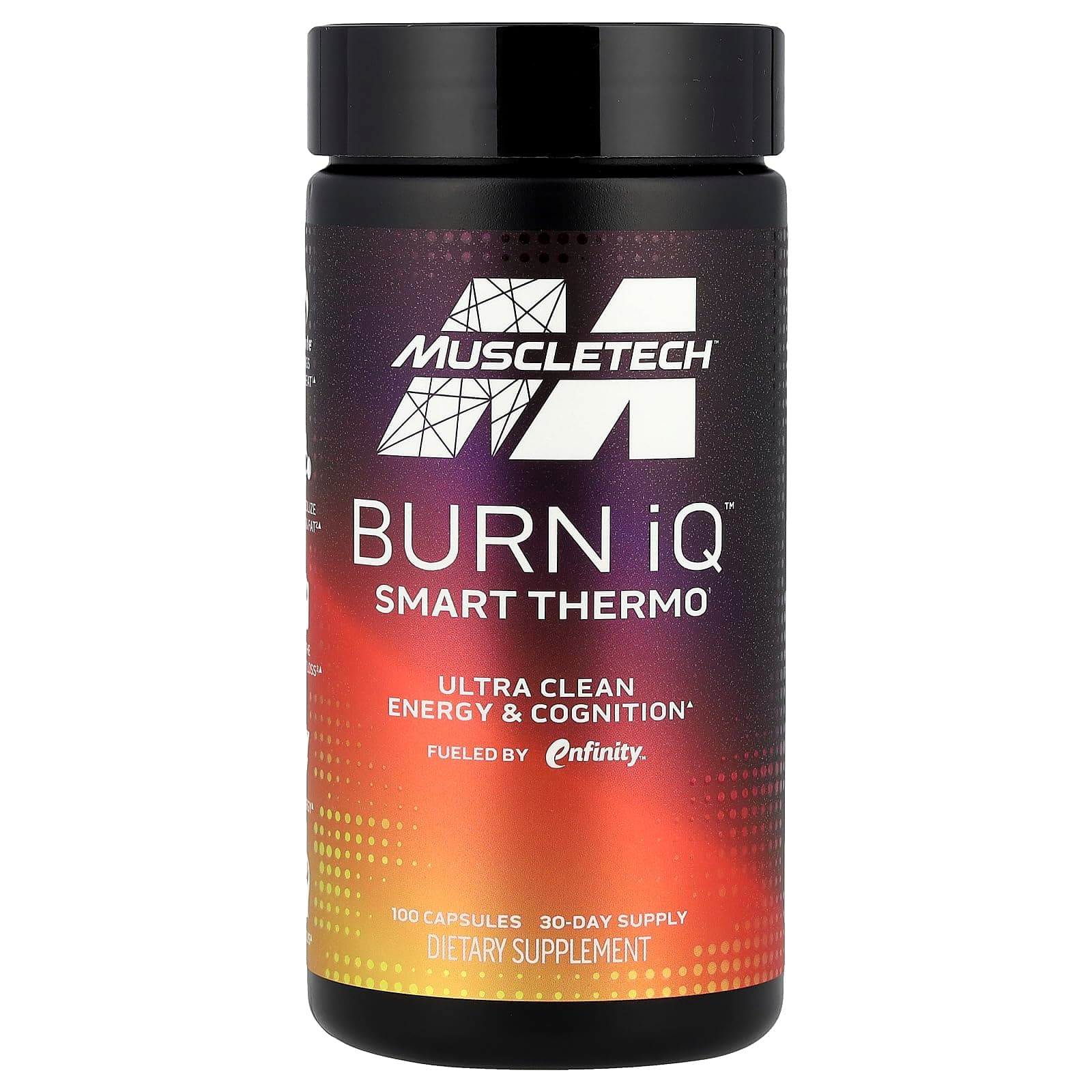 MuscleTech Burn iQ Smart Thermo Supplement Fueled with Paraxanthine Enhanced Energy & Cognition for Men and Women 100 Count