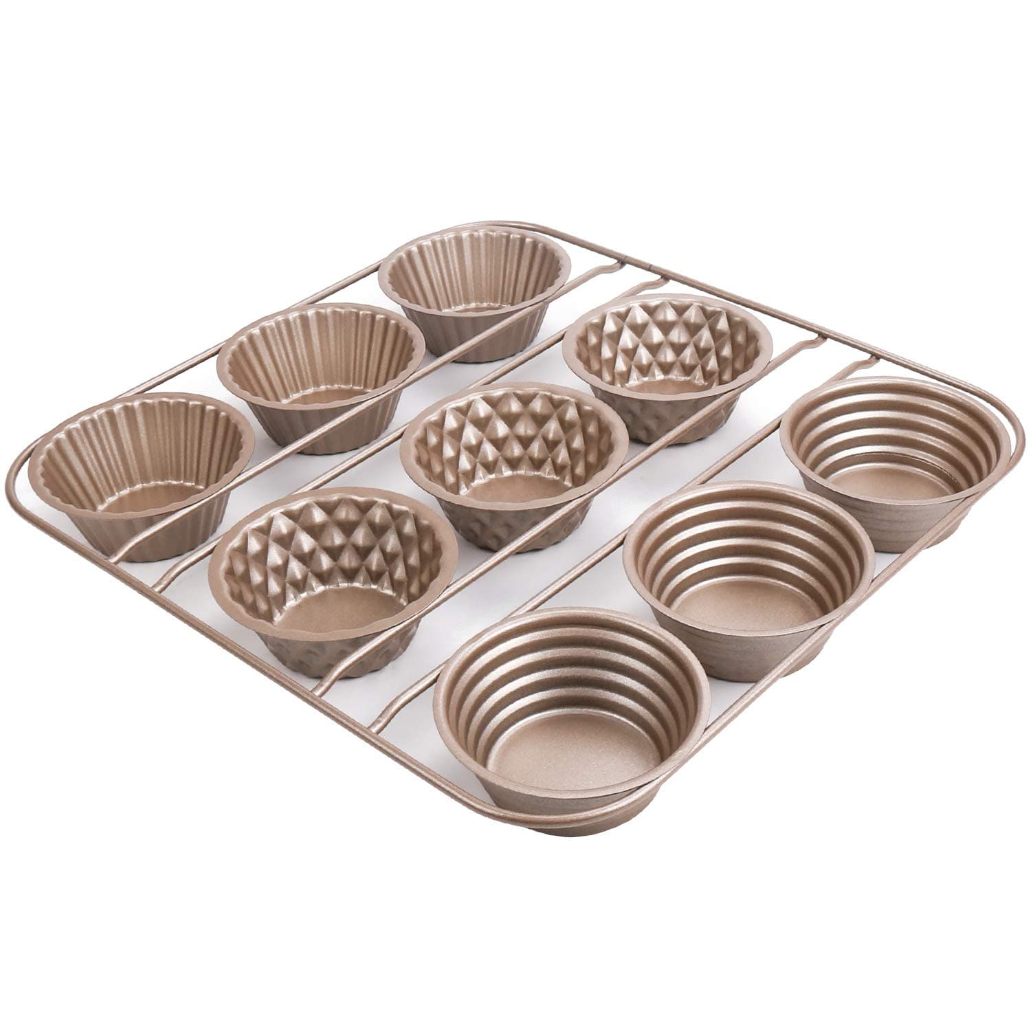 HostStyleZ 9-Cup Popover Pan - BPA Free, Food Grade, Non-stick and Easy to Clean - Making Bread, Cake, Pudding and More Dessert (10.47'' X 10.24'' X 1.18'')