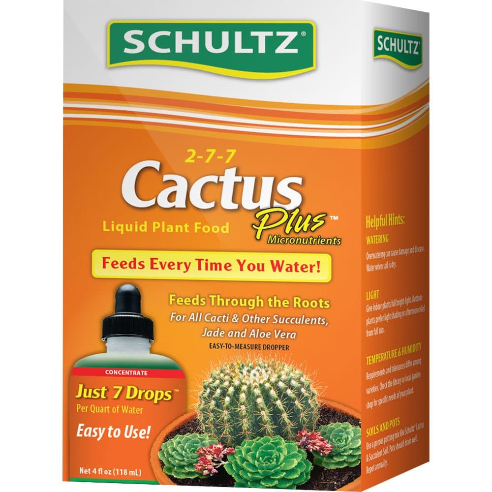 Schultz Cactus Plus 2-7-7 Liquid Plant Food, 4-Ounce