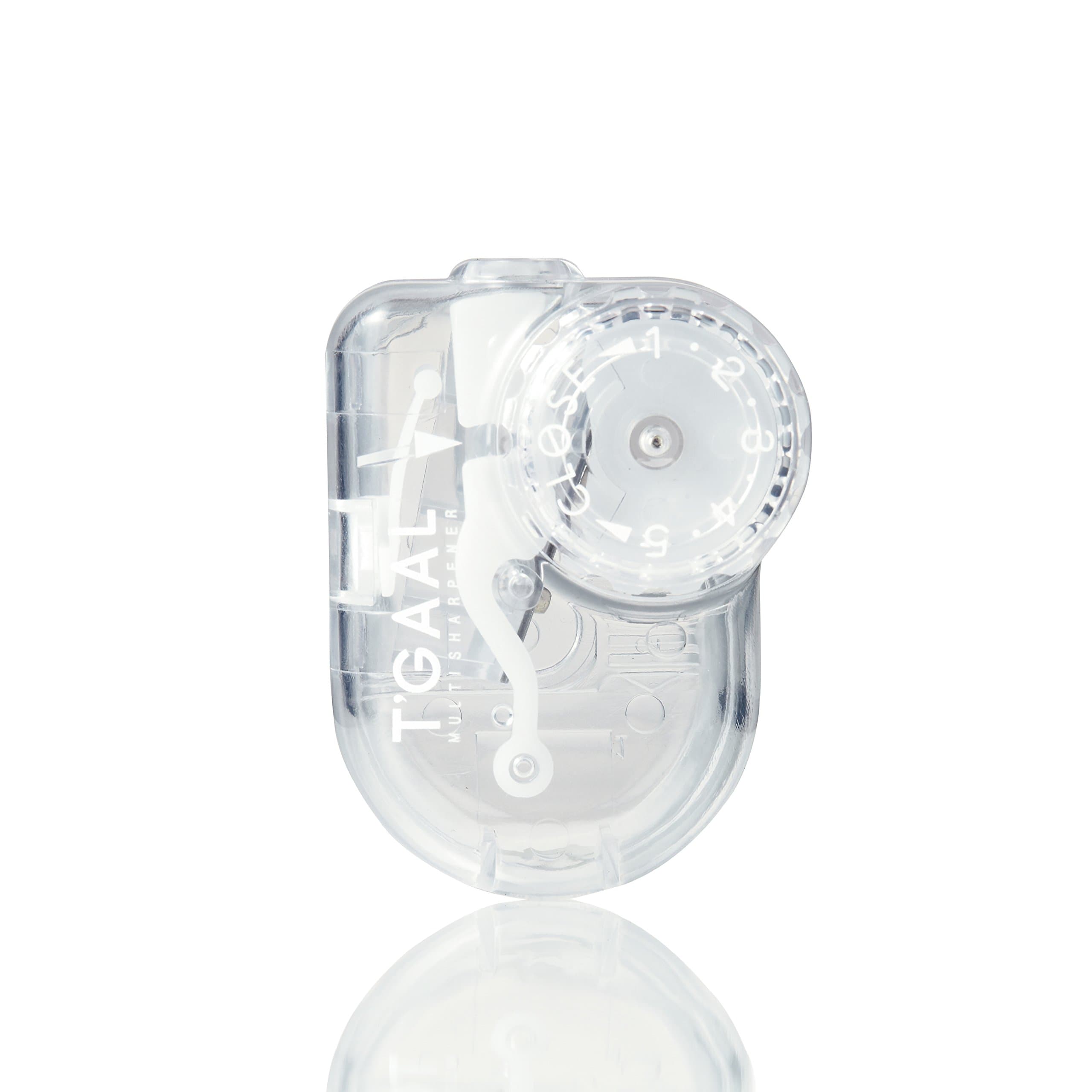 Kutsuwa Hi LiNE T'GAAL Angle Adjustable Pencil Sharpener, Clear (RS028CL)