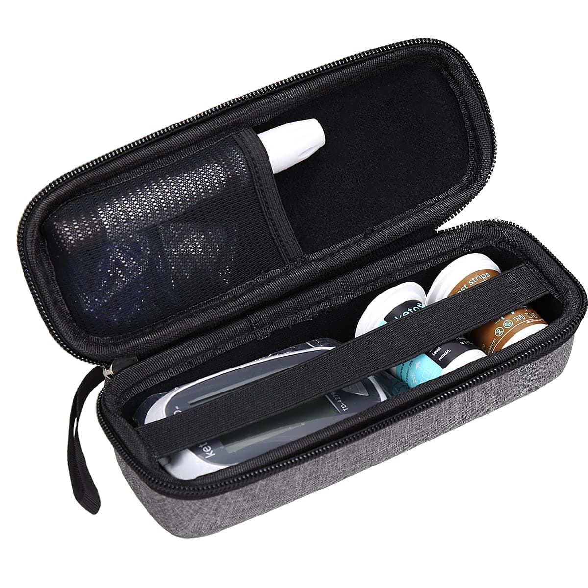 Aproca Hard Carry Travel Case for Keto-Mojo Blood Ketone Test Strips Precision Measurement