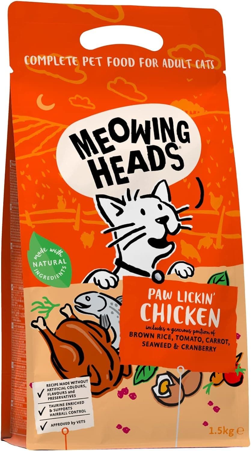 Meowing Heads Dry Cat Food -  Paw Lickin' Chicken