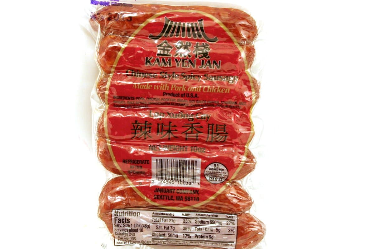 Chinese Style Spicy Sausage (Pork & Chicken) 10oz (Pack of 3)