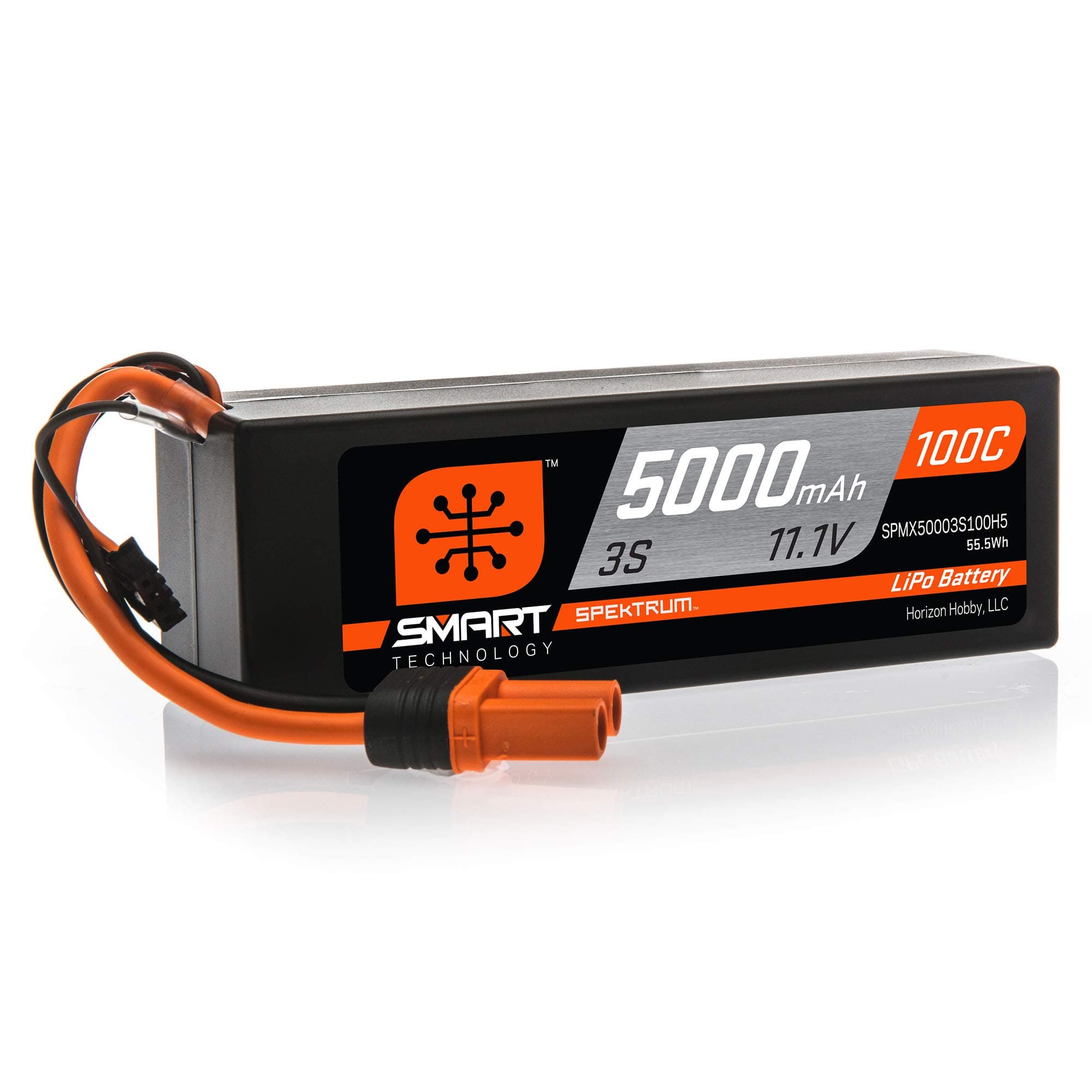 11.1V 5000mAh 3S 100C Smart Hardcase LiPo Battery: IC5, SPMX50003S100H5