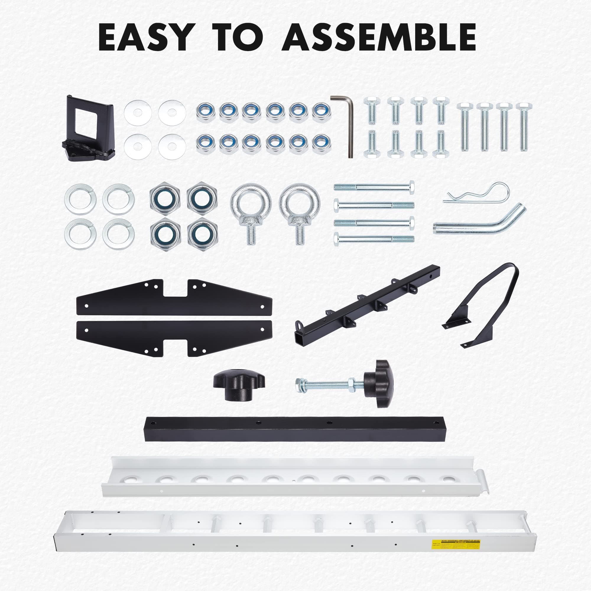 Azaeahom Motorcycle Hitch Carrier, 400LBS Heavy Duty Dirt Bike Carrier with 46'' Longer Ramp, Anti-Tilt Locking Device, Motorcycle Rack for Dirt Bike Hauler, Car, Truck with 2" Hitch Receiver