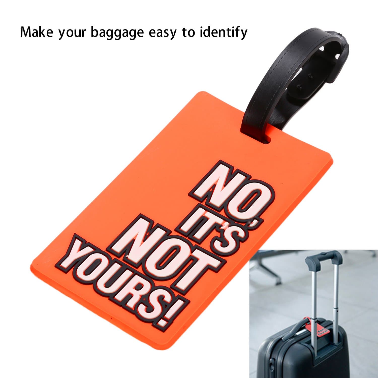 Eshion Rubber Travel Luggage Tag Baggage Trolley Case Suitcase Label Name ID Address Business Card Tags