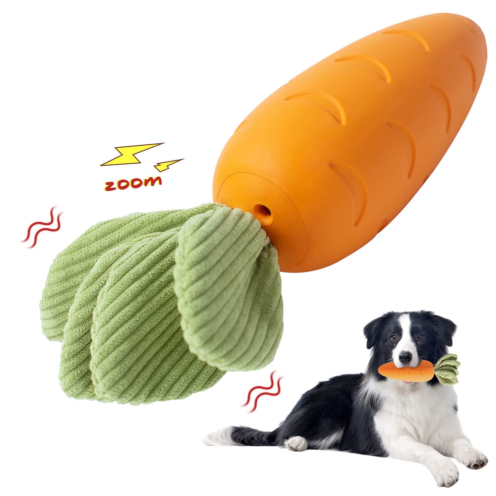 HEYKEY Dog Toys for Aggressive Chewers, Squeaky Dog Toys, Indestructible Dog Toys,Rubber Dog Chew Toys for Small, Medium, Large Dogs, Milk Flavor