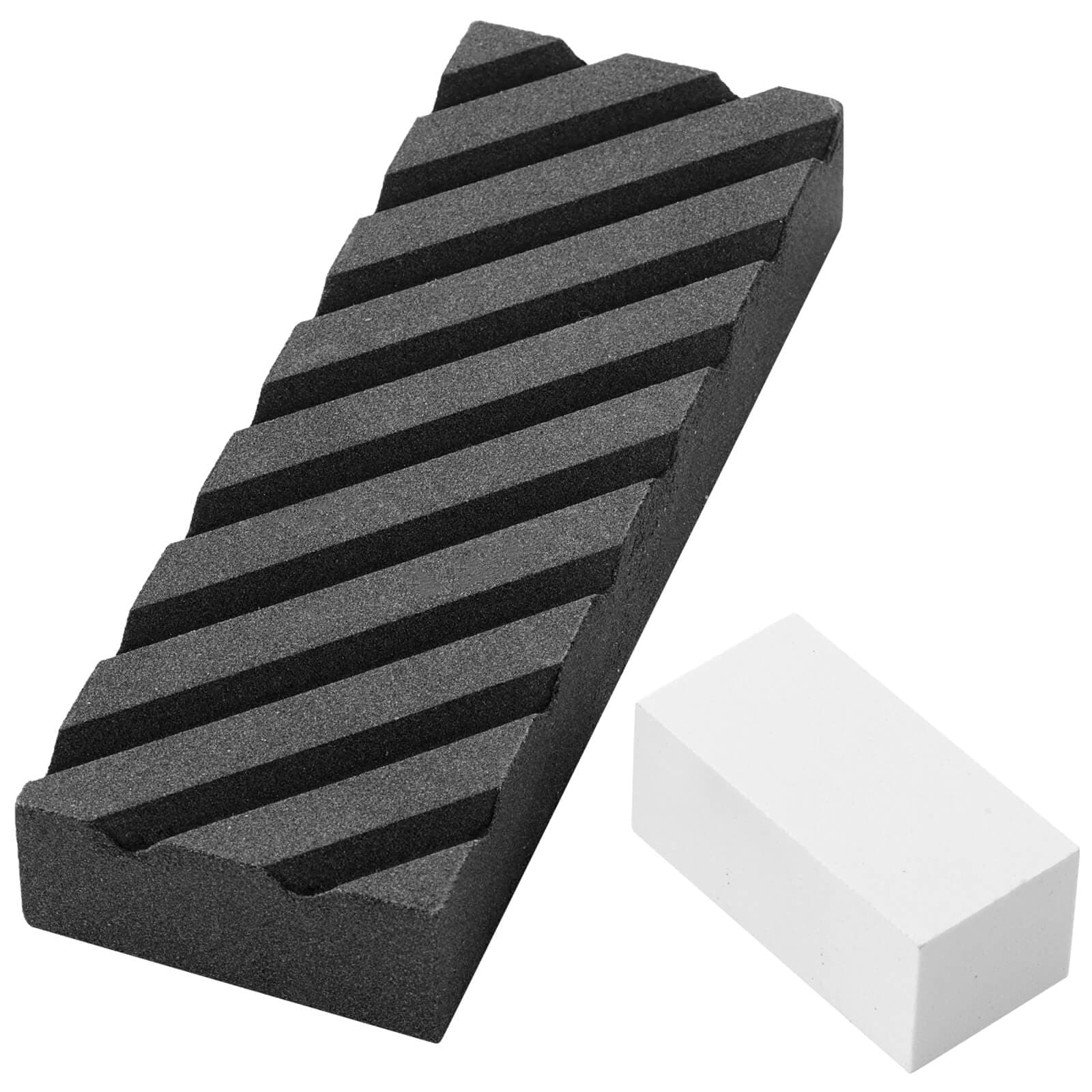 Angerstone Dual Grit Coarse/Fine Flattening Stone Set - Two Sharpening Stones...