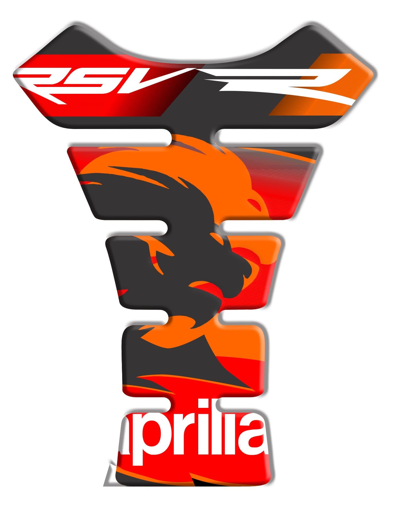 Stickers For Fuel Tank Tankpad 3D Effect Resin – 3D Adhesive-Stickers Compatible With Aprilia RSV-R Tank Pad, 3D