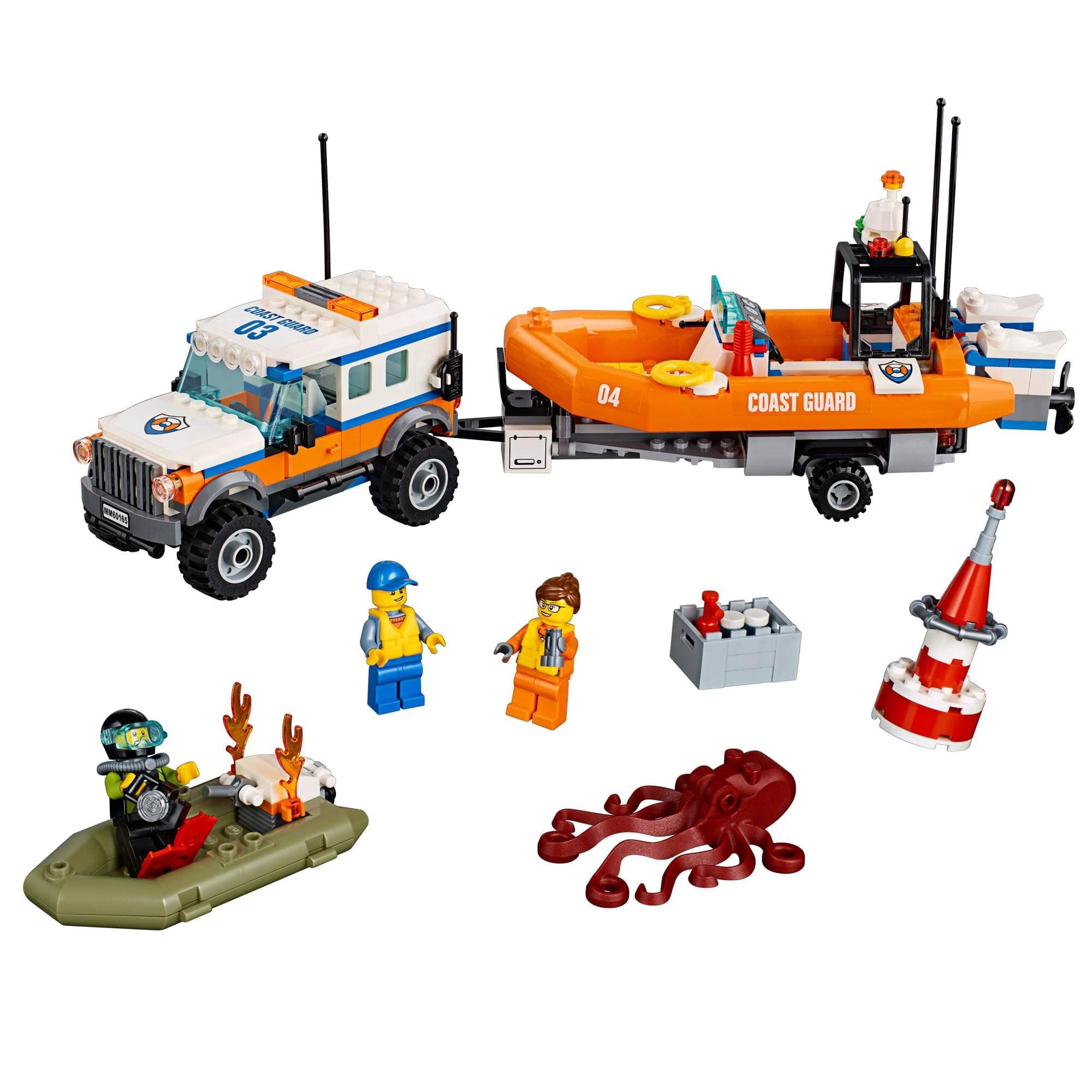 City Coast Guard 4 x 4 Response Unit 60165 Building Kit (347 Piece)