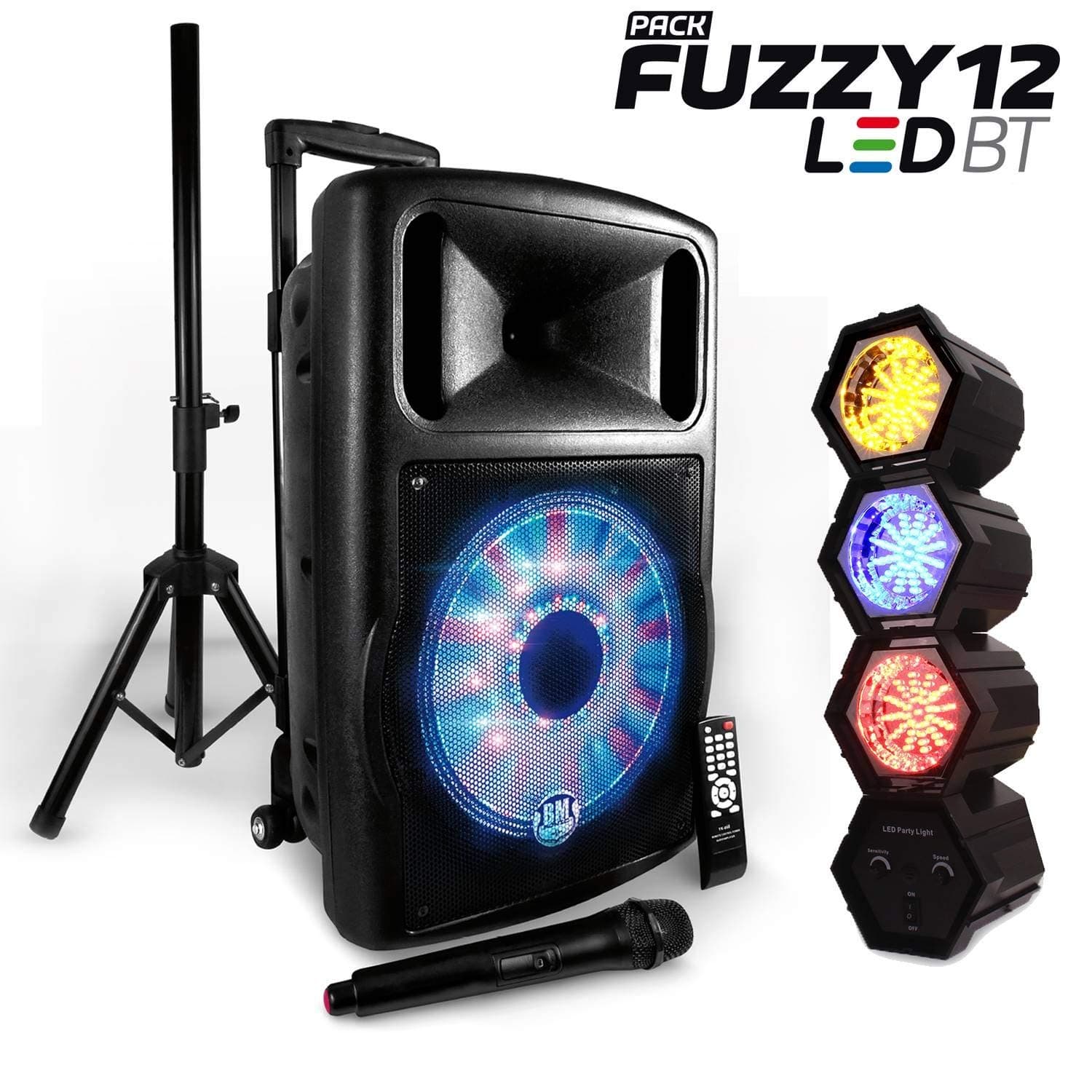 g005jb"LED Battery fuzzy12bt LED Speaker 700 W 12/30 cm with Caterpillar Tracks