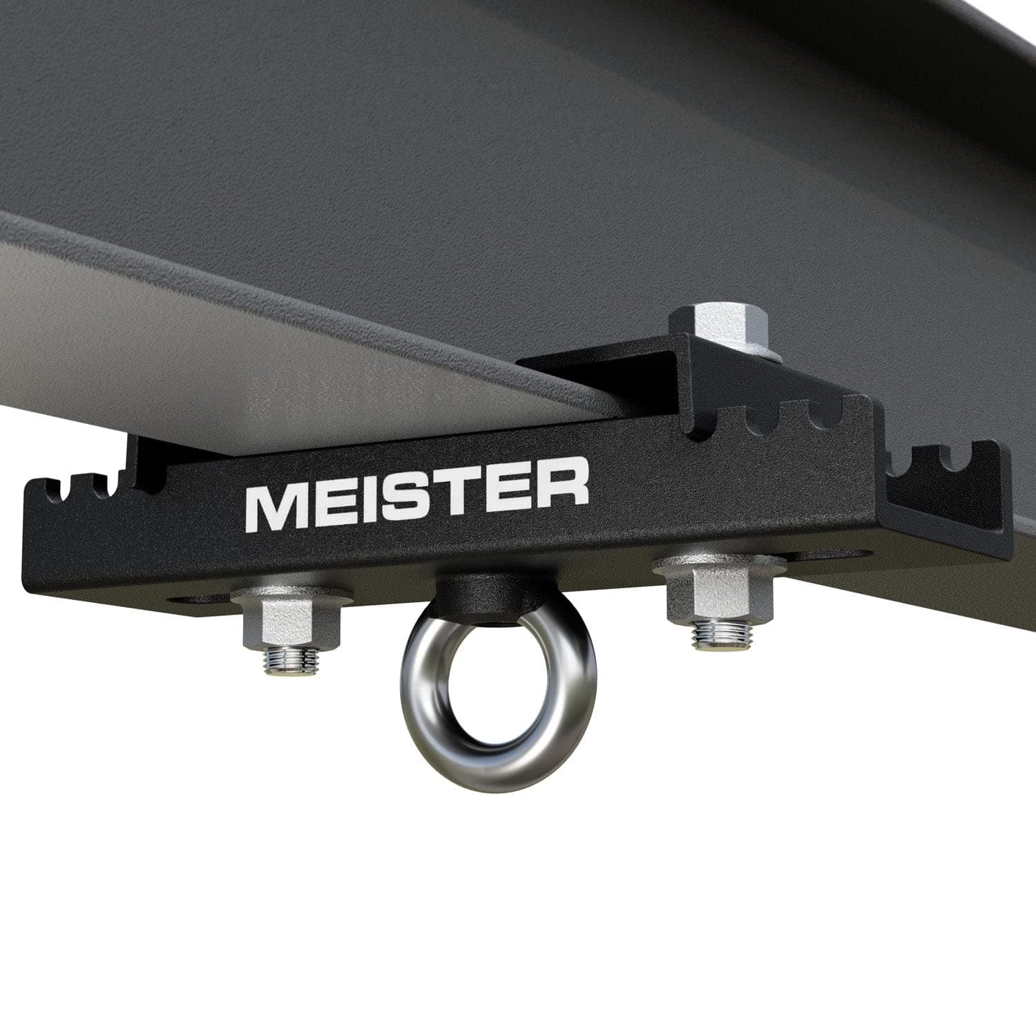 Meister Beam Clamp Hanger Mount for Boxing & MMA Heavy Bags, Suspension Straps & Ceiling Fixtures - Black - 3.5" - 5.5"
