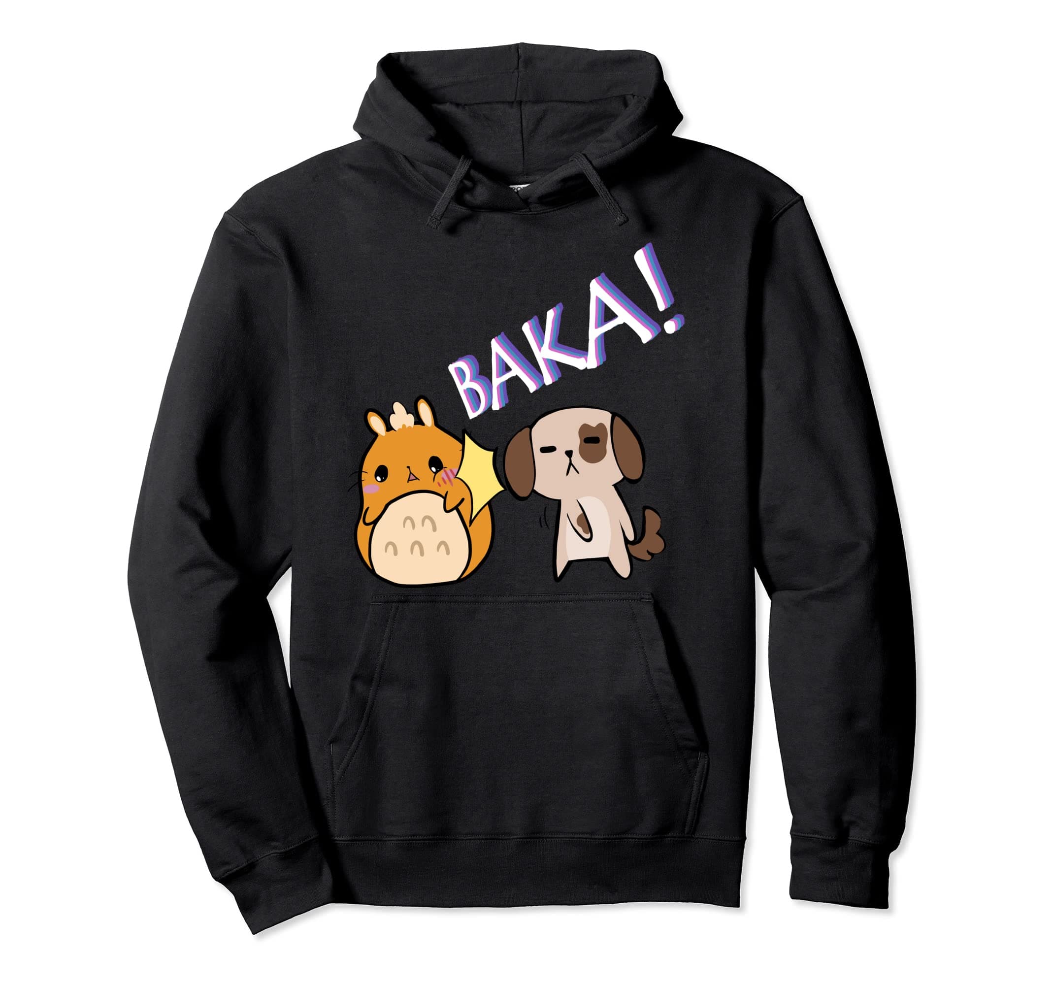 Baka Anime Dog Slap Baka JapaneseBaka Anime Cat Slap Baka Japanese Dog Pullover Hoodie