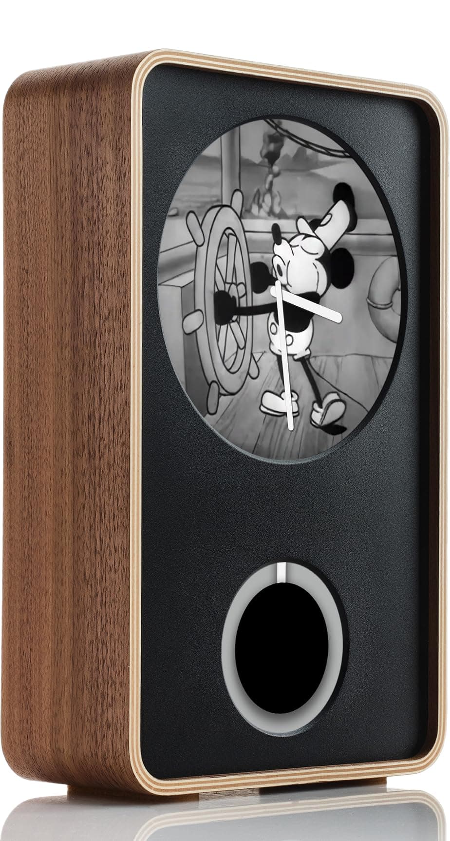 Clock Comes with Thousands of animations, Updated Daily, with a Lifetime Subscription Included. Choose The Perfect for Each Moment! (Walnut)