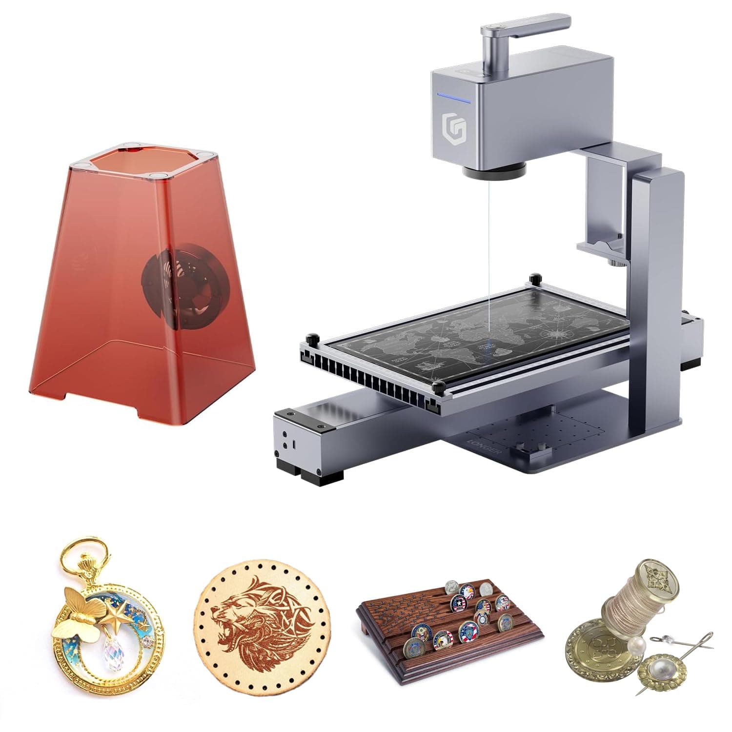 Nano Pro 12W Portable Laser Engraver with 120 * 330mm Extension Kit, Multi-Angle Handheld Laser Engraving Machine 5000mm/s High-Speed, Engraving Machine for Home DIY/Small Studio/Industrial Engraving