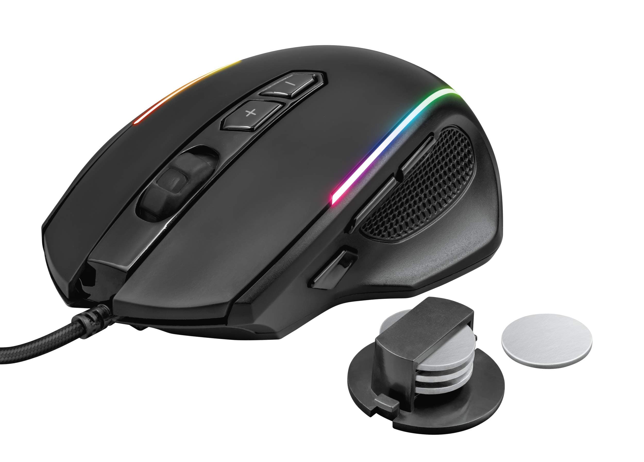 Trust Gaming Mouse GXT 165 Celox Gaming Mouse Full RGB, Up to 10.000 DPI, 8 Programmable Buttons, Wired, Adjustable Weight, PC and Laptop