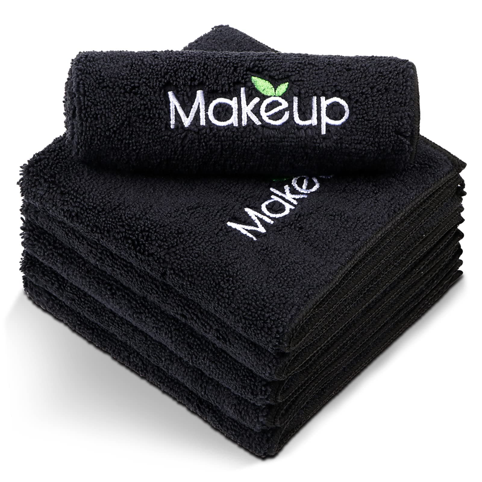 – Orighty Microfiber Makeup Remover Cloths - Super Soft, Quick Dry Face Towels for Cleansing, 13 x 13 Inch, 6 Count, Black