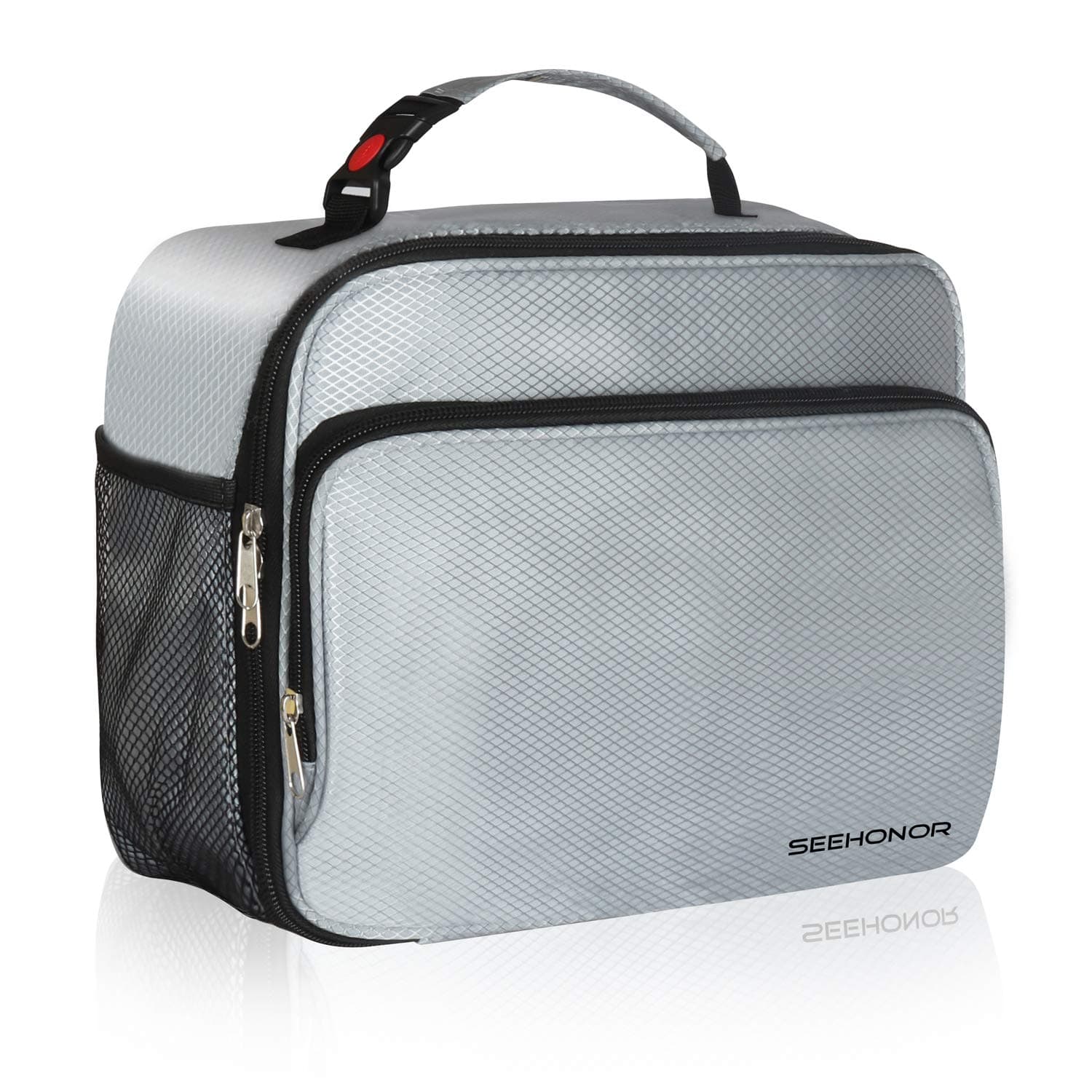 SEEHONOR Large Capacity Insulated Lunch Box, Thermal Durable Reusable Lunch Bag Lunch Tote Bag Bento Bag Soft Bag