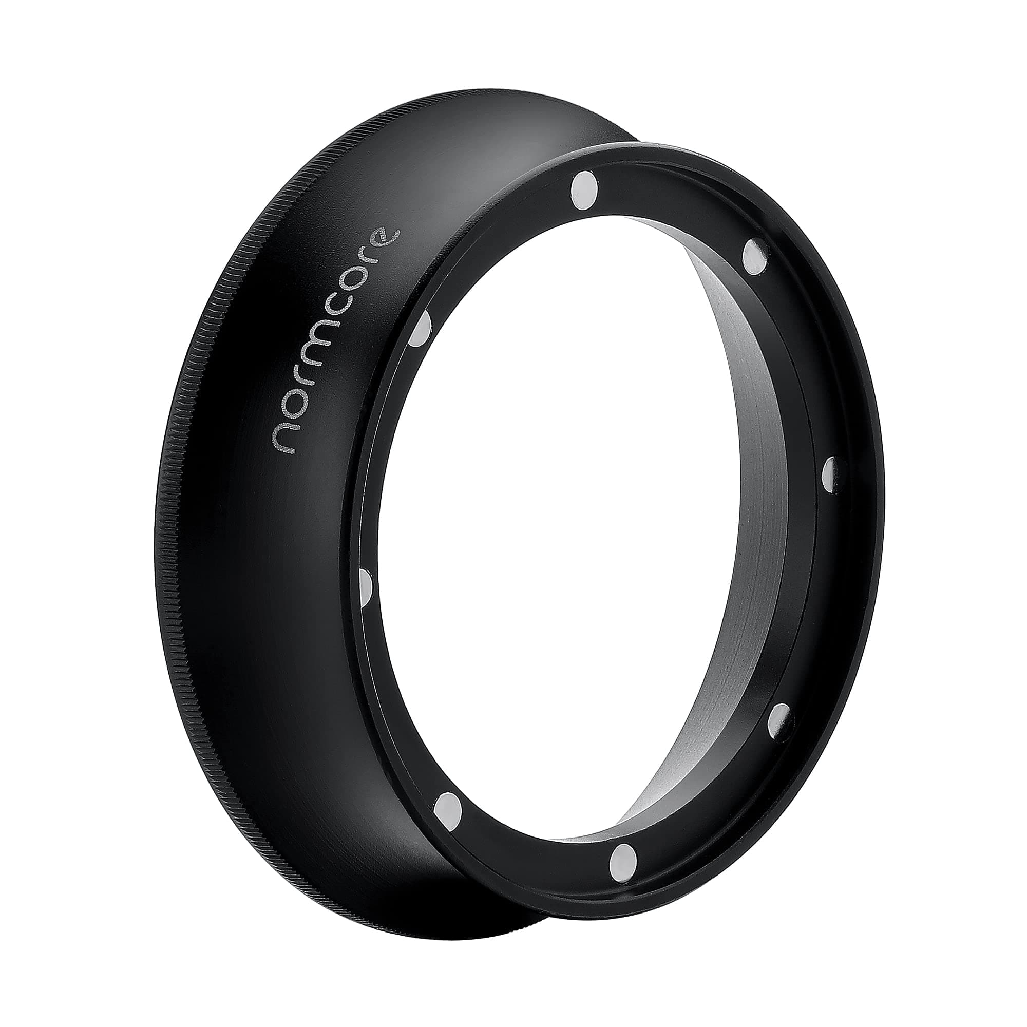 51mm Magnetic Dosing Funnel, Espresso Dosing Ring, 18mm Anodized Aluminum with 8 Neodymium Magnets Compatible with 51mm Delonghi Decica Portafilter, Black