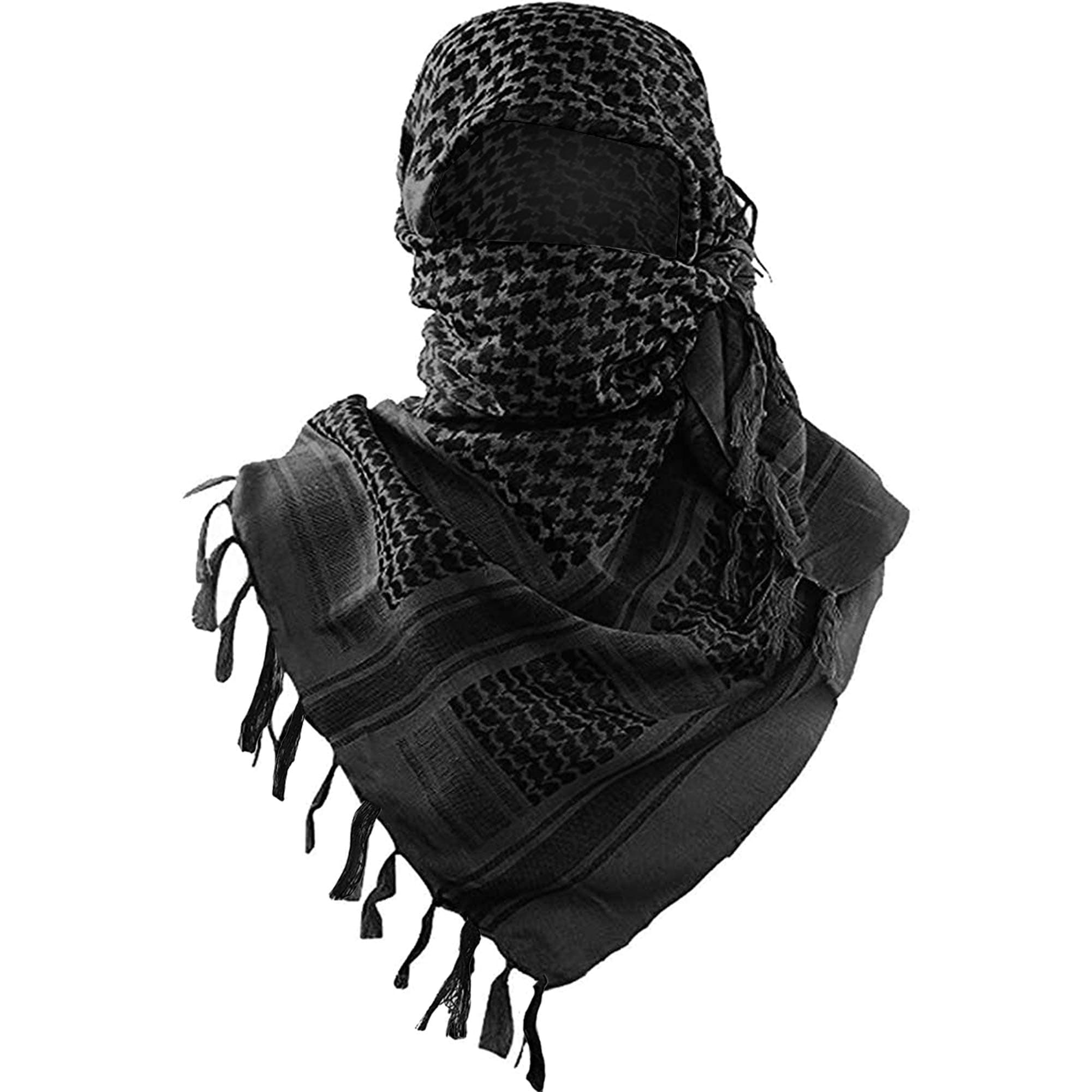 Military Shemagh Tactical Desert Scarf / 100% Cotton Keffiyeh Scarf Wrap for Men And Women