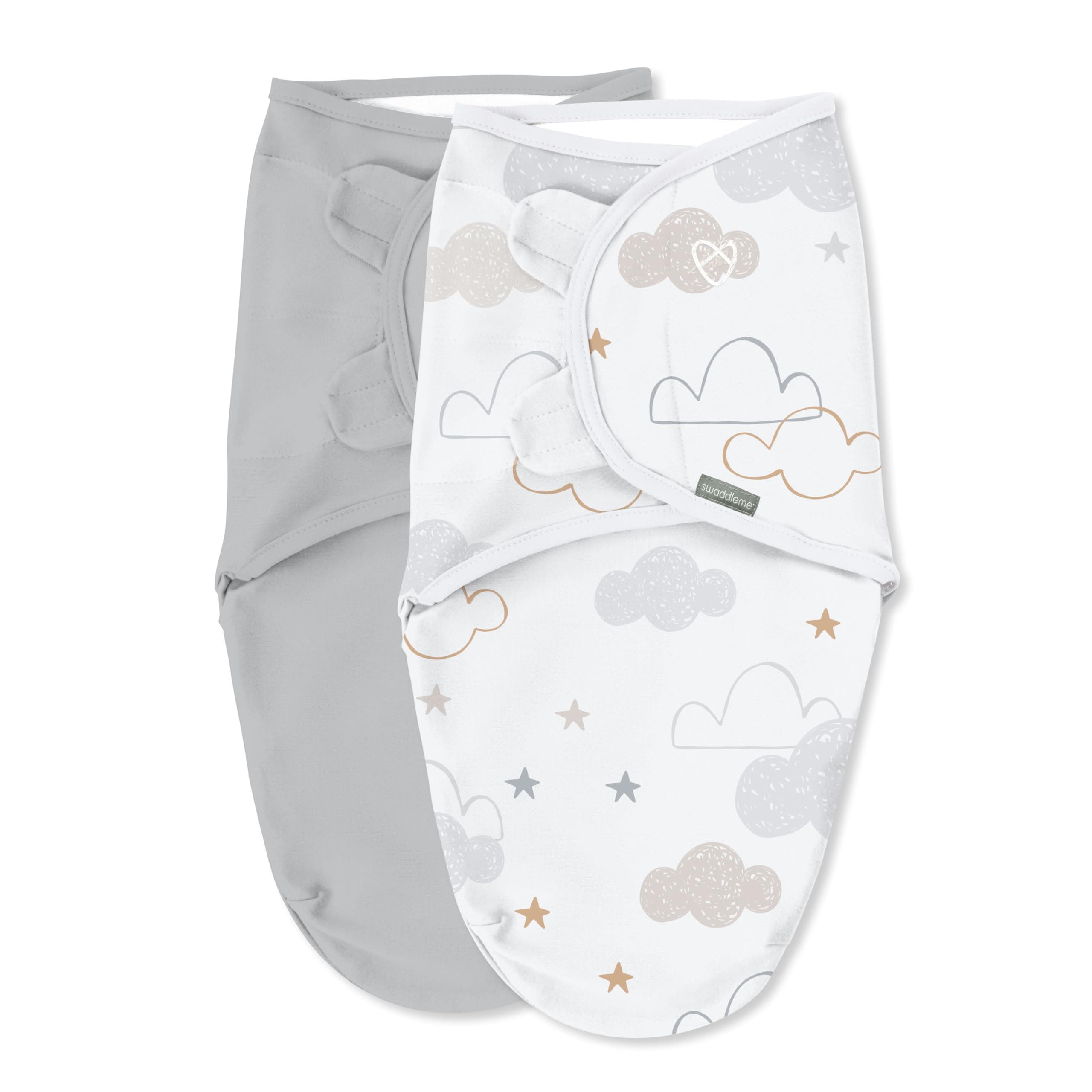 SwaddleMeIngenuity Original 0-3 Months, 2-Pack - Space & Clouds