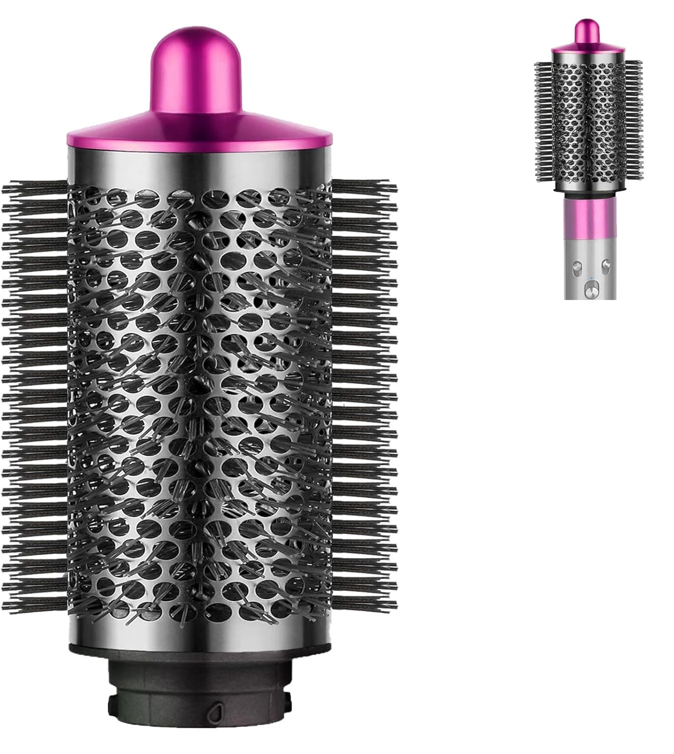 Large Round Volumizing Brush for Dyson Airwrap Attachments Bigger Round Brush Attachment for Dyson Air Wrap Styler, Fluff up and Volumize for Styling (Rose)