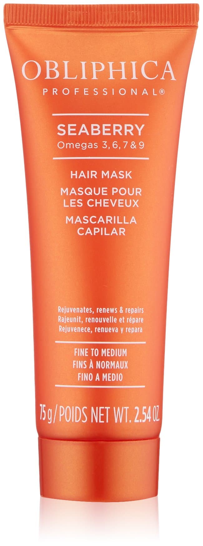 Obliphica Seaberry Hair Mask - Deep Conditioning Hydrating Treatment for Dry and Damaged Hair - Fine, Frizzy, and Color-Treated Hair - 2.64 Ounce (Pack of 1)