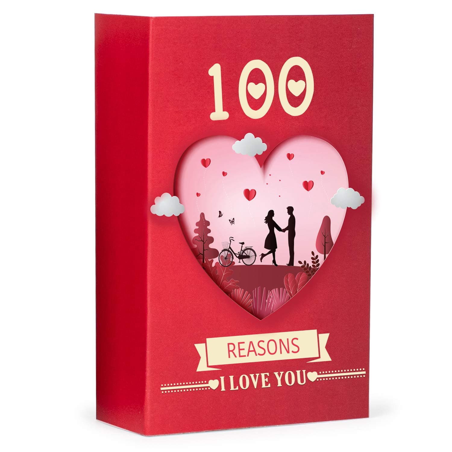 100 Reasons Why I Love You Cards,Love Box,Confession Box,Valentine's Day Gift,Gift for Girlfriend,Boyfriend,Husband A Romantic Gift Box,Pack of 1