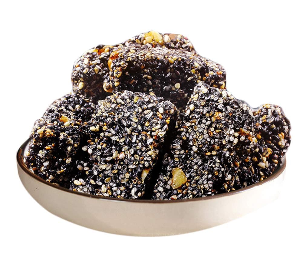 OUYANGHENGZHI Office Snacks Food Black Sesame & Peanut Crunchy Candies Hei Zhi Ma Hua Sheng Su 黑芝麻花生酥 150g/5.29oz
