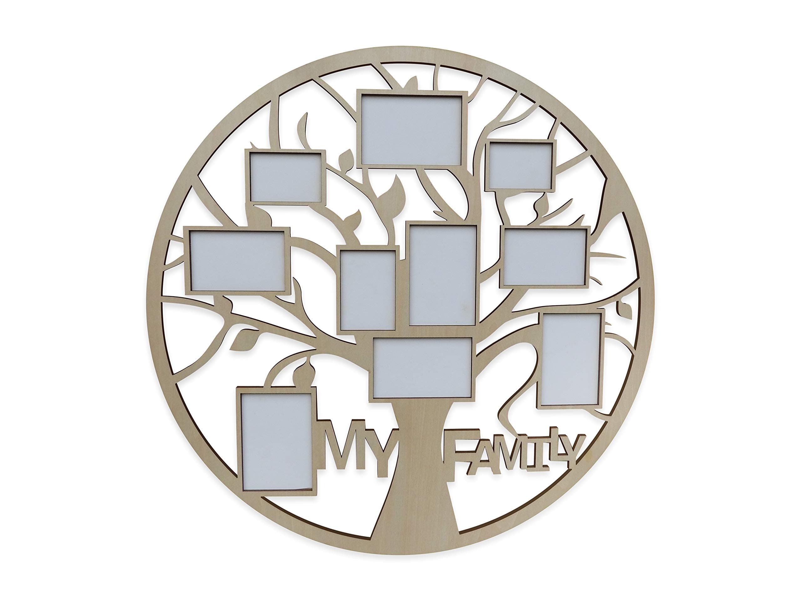 Family Tree Picture Round Frame, Home Decor, Ornaments And Gift,Mother's Day Gift