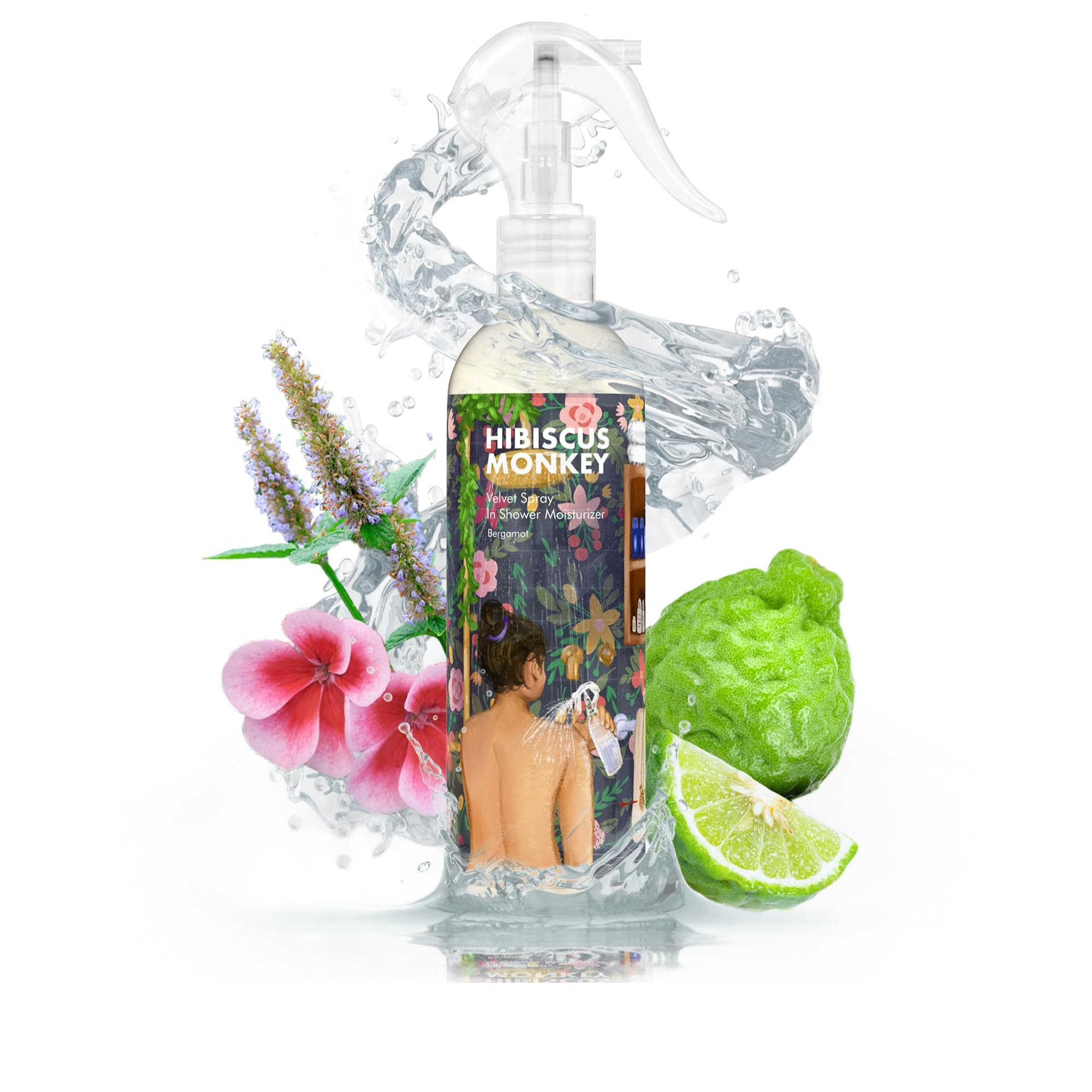 Velvet Spray Bergamot In Shower Body Moisturizer | Coconut Milk Oil, Bergamot |Moisturizes, Reduces Dryness, Soothes KP|All Natural |Lightweight, Non-Sticky|Dermatologist Tested|250 ML