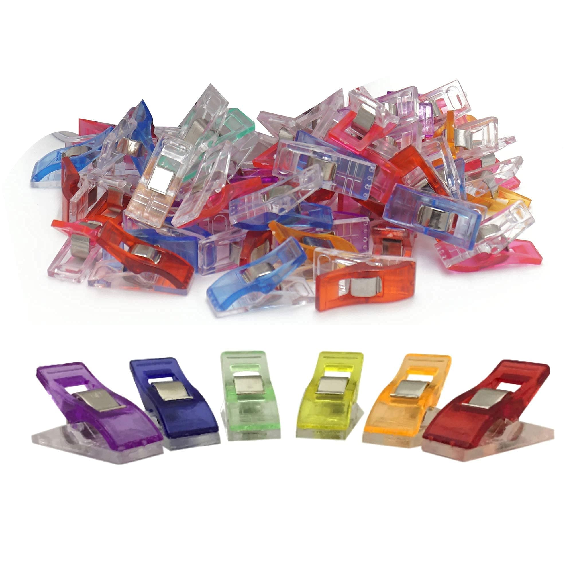 Performore Magik Clips 100 Pack - Sewing Clips for Quilting and Crafts - Multicolored