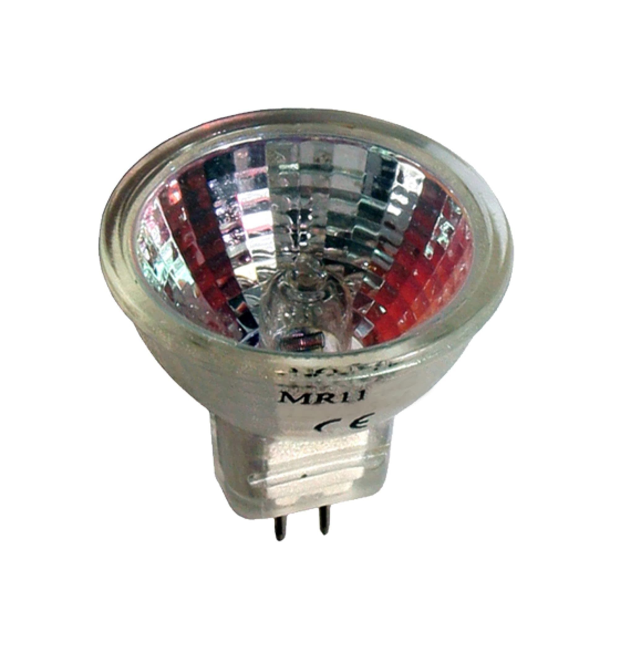 Schiefer 641122910 6v 5w Halogen MR11 GU4 Spot Bulb, 3000K, Dimmable, 20lm, 10° Beam, Fibre Optic, Open Front