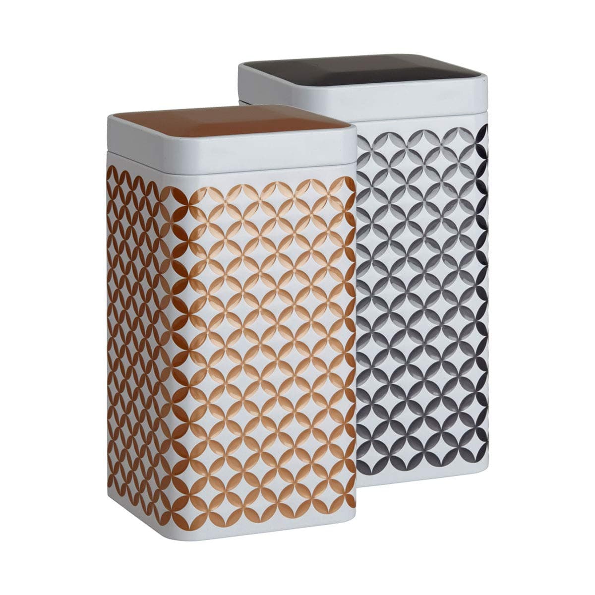 EigenArt Case Series Storage Tea Canister Set (May Lin Charcoal and Golden, 500Gr / 17.5Oz)