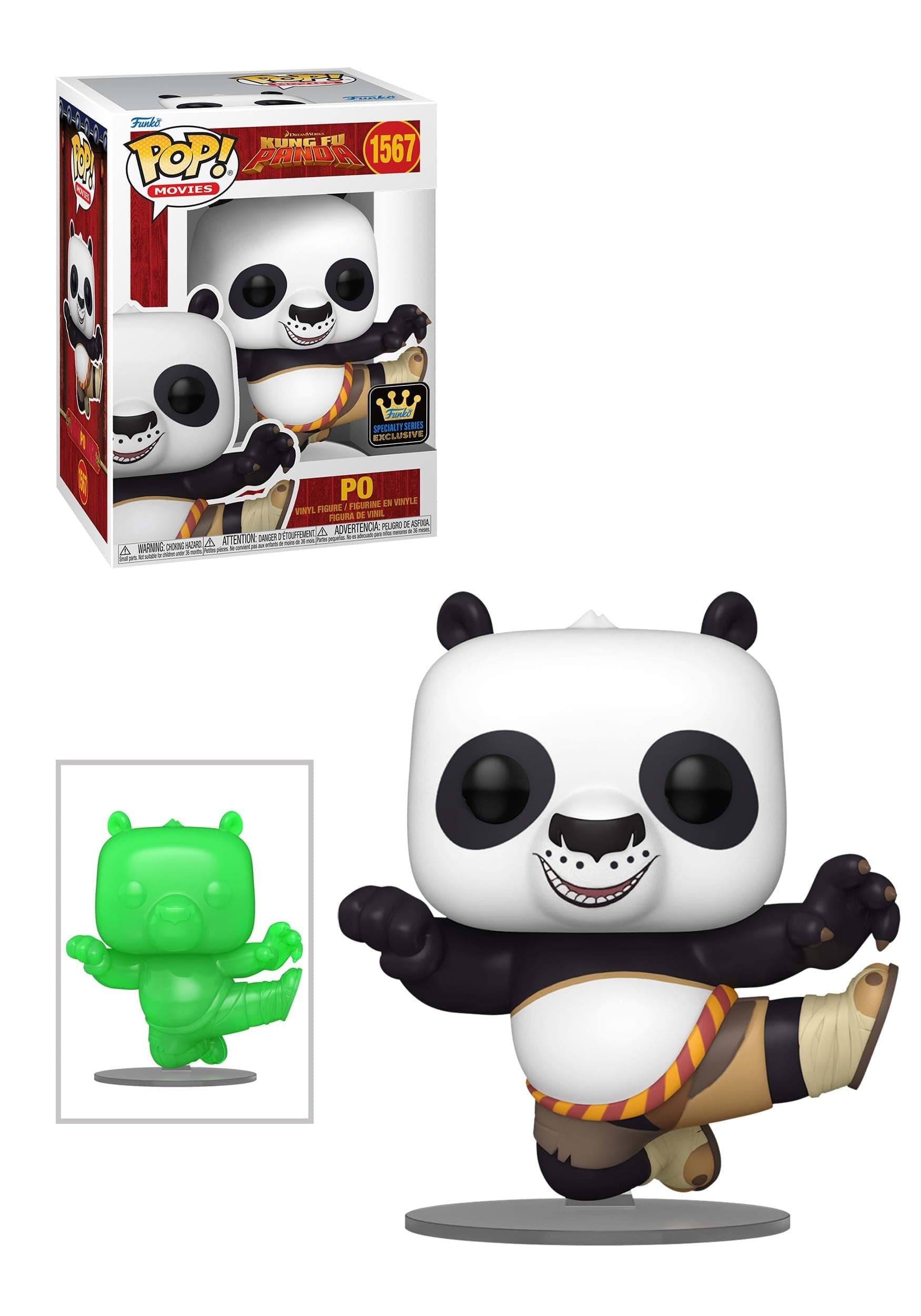 Funko Pop! Movies: Kung Fu Panda DW30th - Po w/chase (JD)(Exc), Collectable Vinyl Toy Figure - 81937