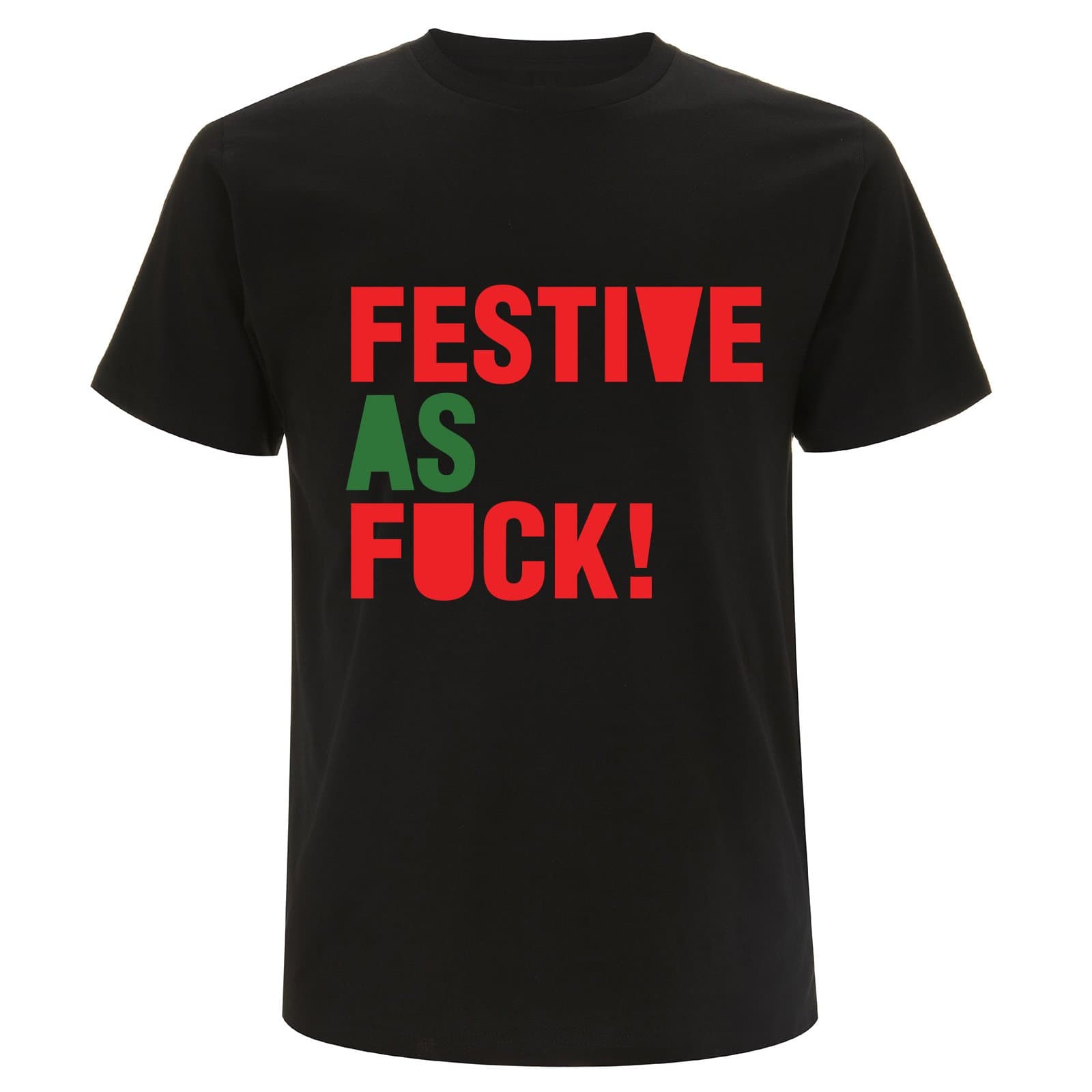 Itchiecoo Clothing Festive as F*ck Funny Mens Christmas Tshirt Santa Xmas Jumper Present Gift