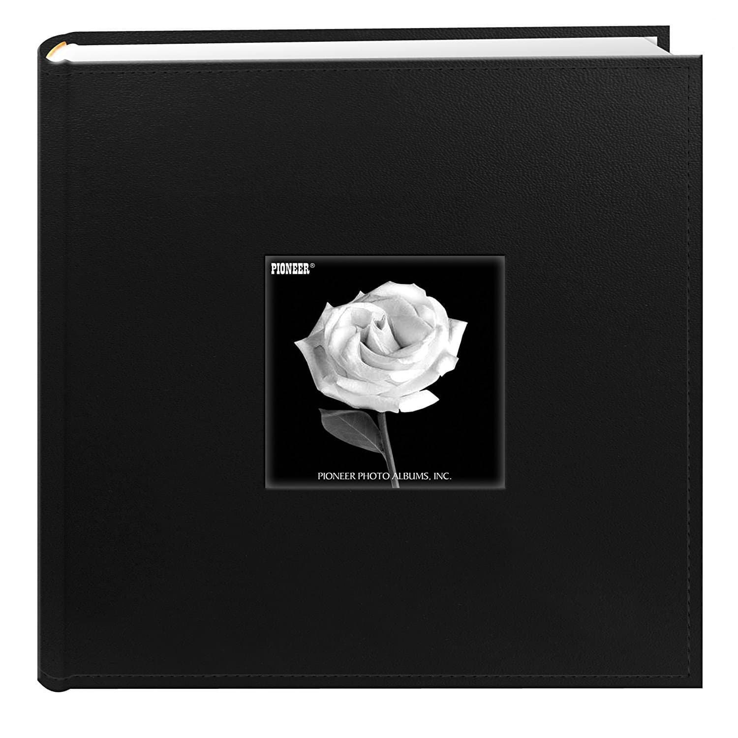 Pioneer Photo Albums DA-200SF/BLK 200 Pocket Sewn Leatherette Frame Cover Album, 4 by 6-Inch, Black