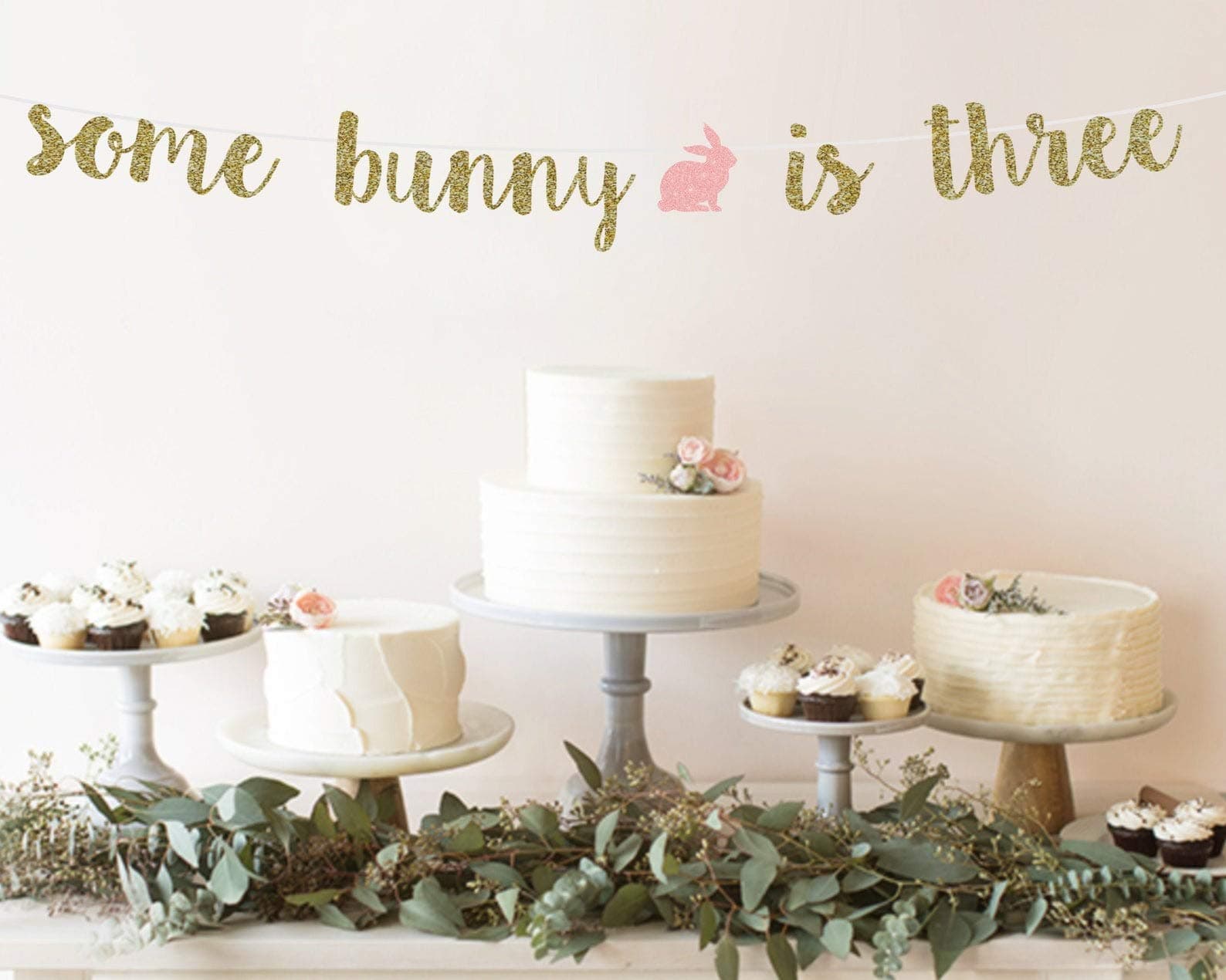 Some Bunny is Three Decoration Some Bunny is Three Banner 3Rd Birthday Girl Third Birthday Sign 3 Year Old Birthday Party Decoration