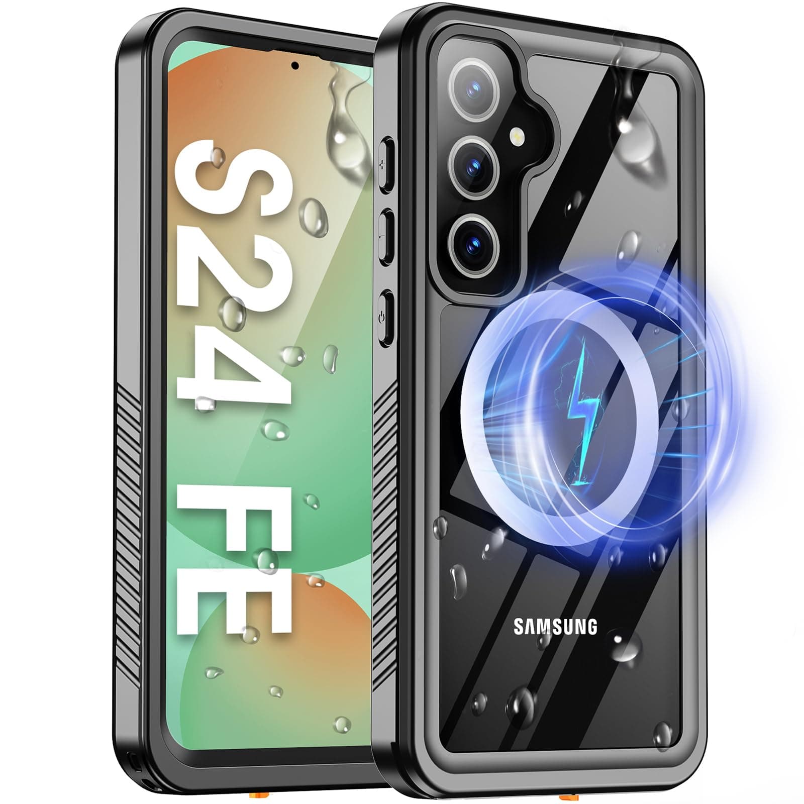 Oneagle Waterproof for Samsung Galaxy S24 FE Case [Fit for MagSafe], 360° Full Body Protective S24 FE Case [IP68 Underwater][Built-in Screen Protector & Lens Protector][12FT Military Grade Shockproof]