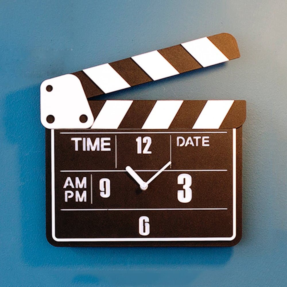 KKLOCK Wall Clock Mute Suzuki Movement Sweep Slient for Living Room Bedroom Kitchen AA Battery Mini Simple Filming Machine with Arabic numerals 12 Inch Black and White (Battery not included) [Energy Class A+]