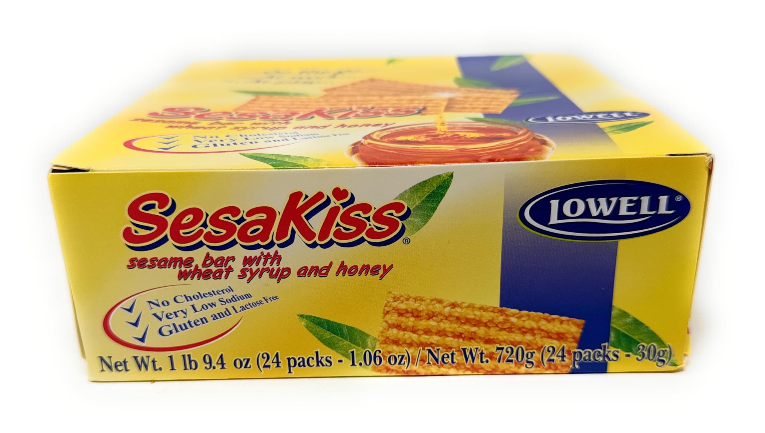 Lowell SESAKISS SESAME BAR HONEY 24x30g. Product of Poland.