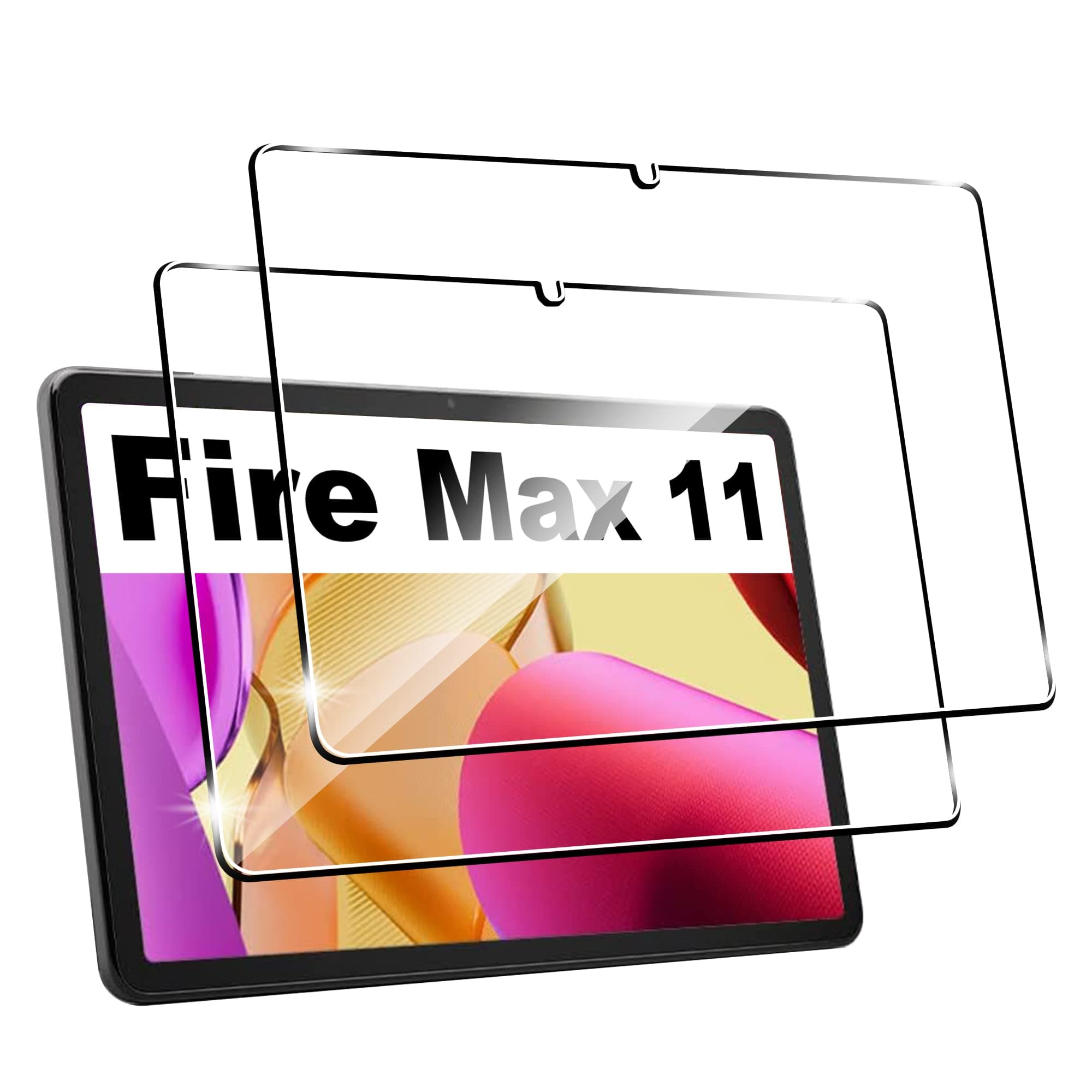 Lemxiee Tempered Glass for Amazon Fire Max 11 (2023) Screen Protector [2 Pack] Protector FilmTempered Glass for Screen Protector for Amazon Fire Max 11 (2023) 11"
